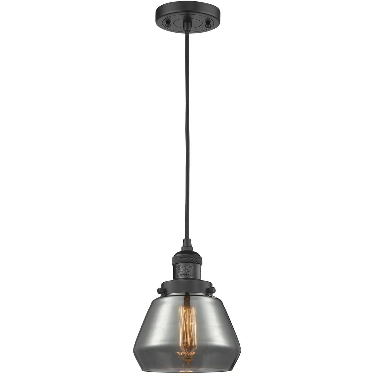 Innovations Lighting 201C-BK-G173-LED 201C-BK-G173-LED Franklin Restoration Fulton Mini Pendant