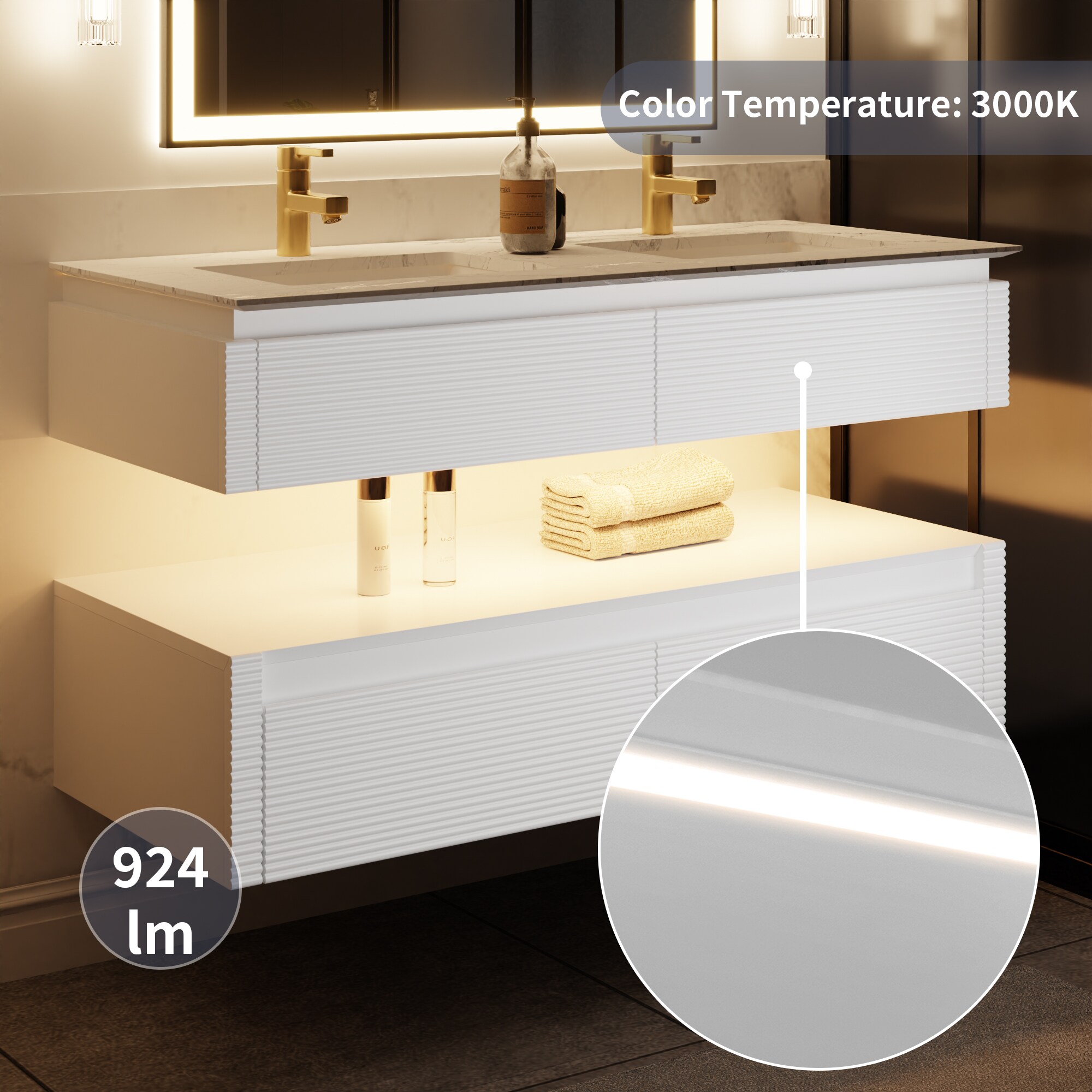 ExBrite SC4820V14DWH Bath-Vanity-Combo - View #3