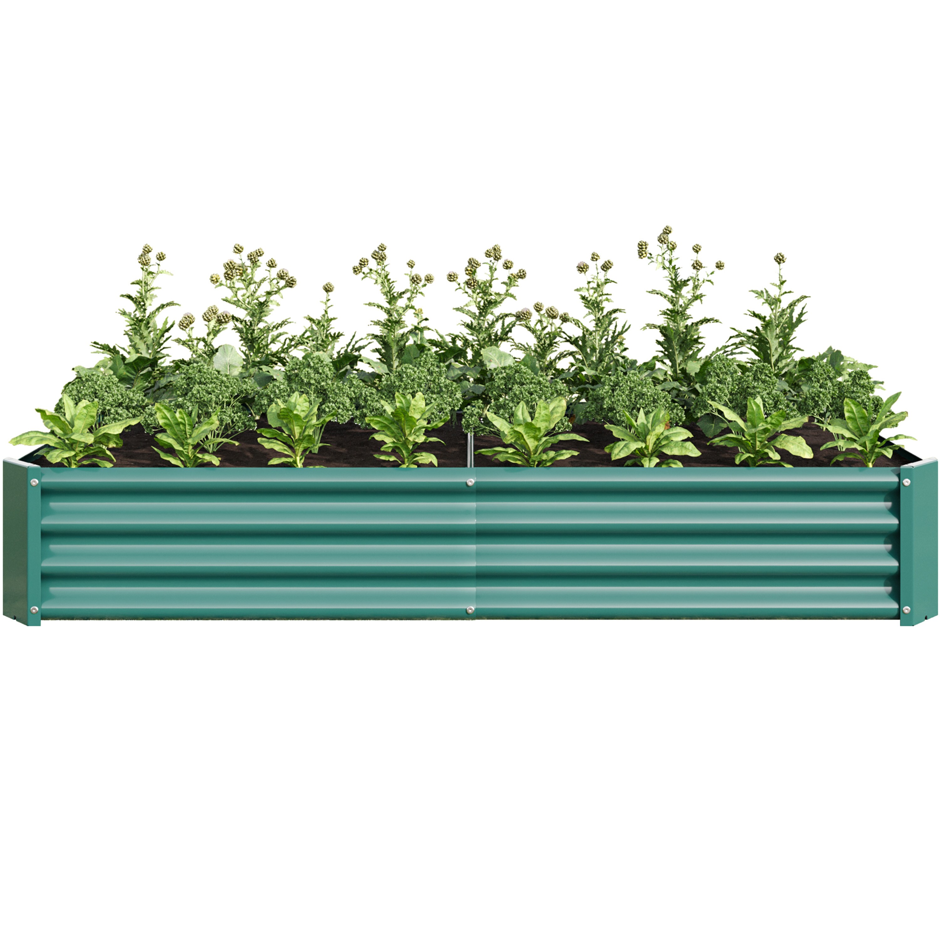 ToolCat NGG29-46-TTX 17-cu ft 35.83-in W x 70.87-in L x 11.81-in H Green Galvanized Metal Raised Garden Bed