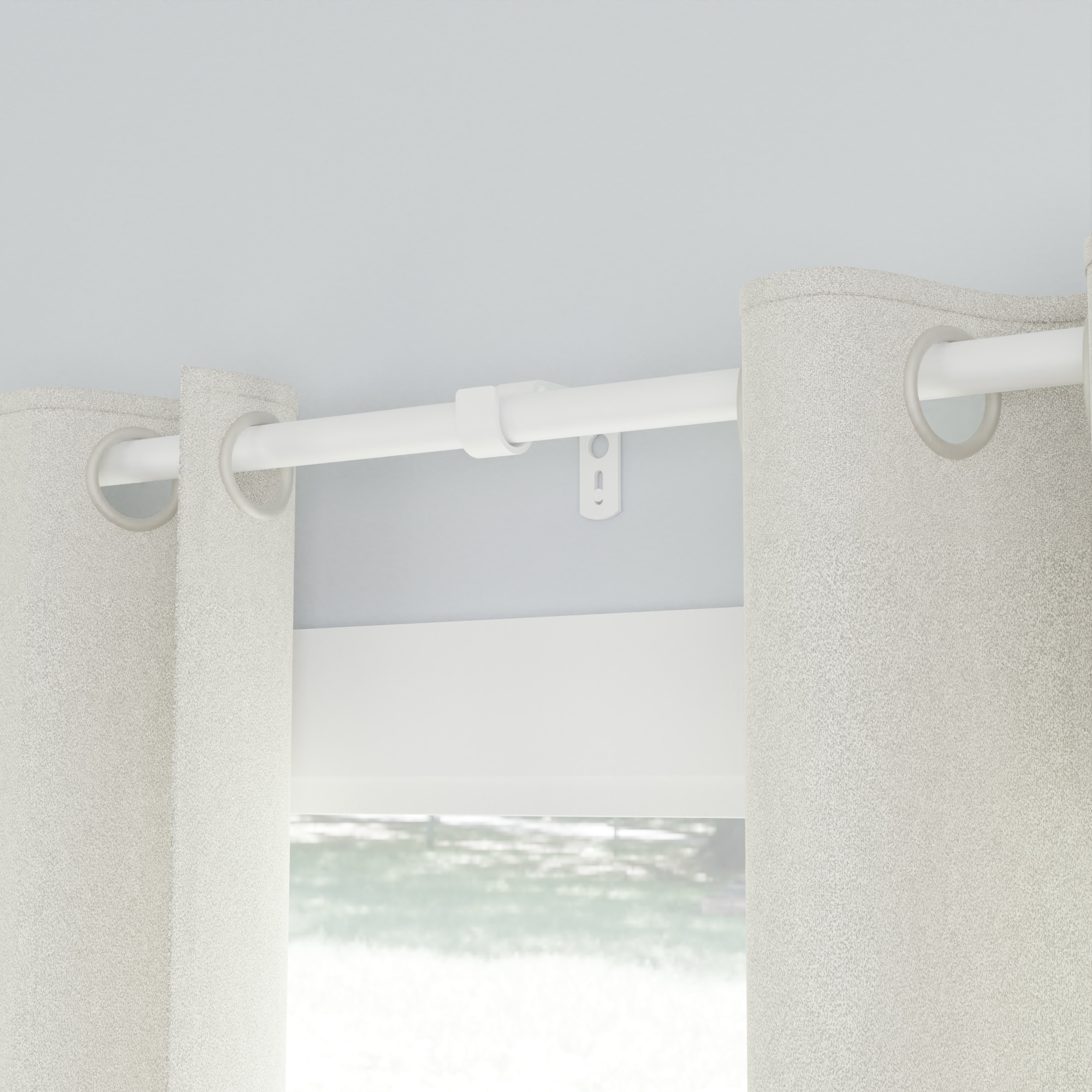 Style Selections White Steel Single Curtain Rod Bracket In The Curtain   65252642 