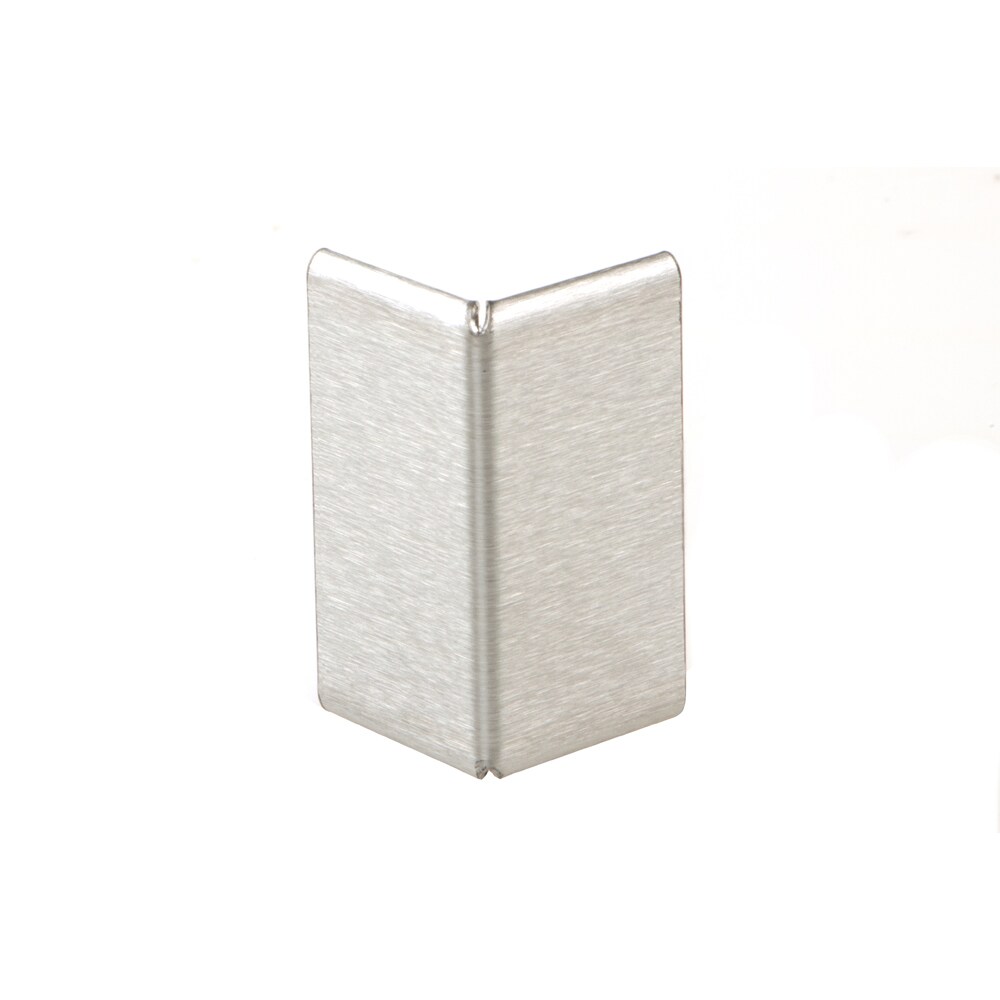 Schluter Systems E90/SS110EB39 Schiene-Step 1.938-in W x 1.0-in L Brushed Stainless Steel Steel Outside corner Tile Edge Trim