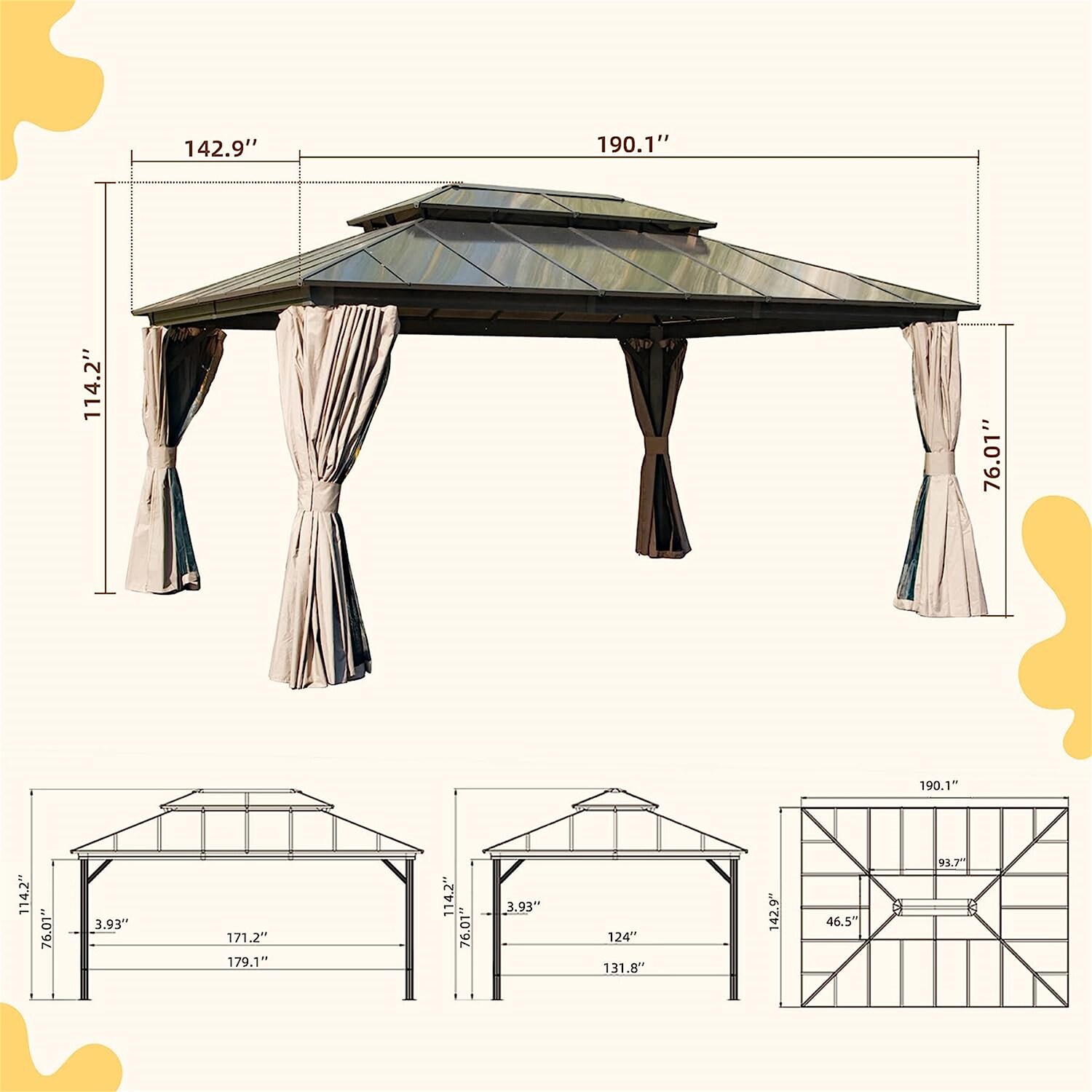 Mondawe MA-DLOS250 Wood-Resin-Gazebos - View #5