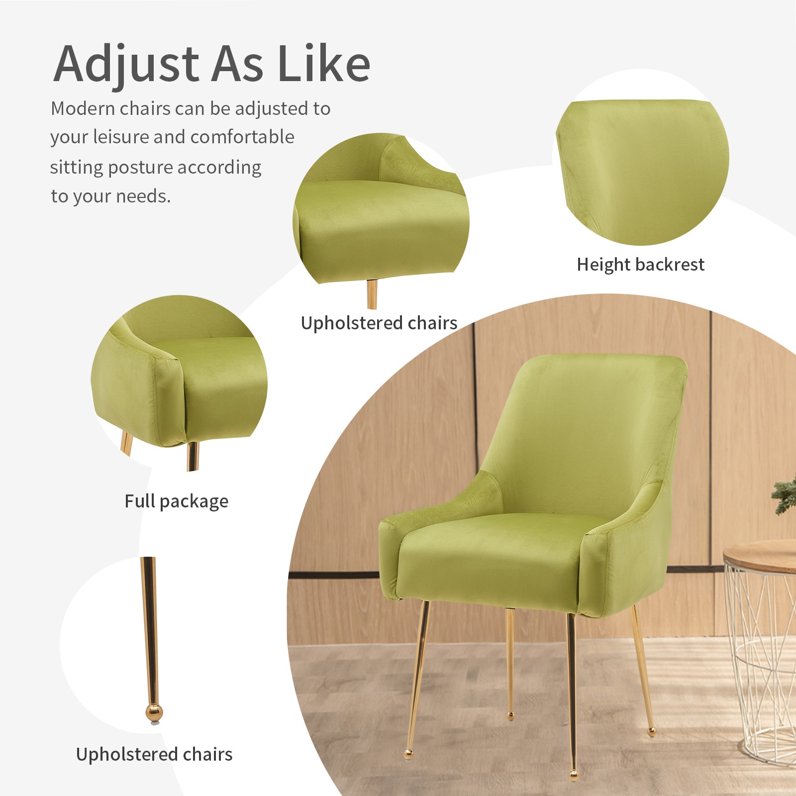 BWE A-9CHAIR-07-GRE Dining-Chairs - View #4