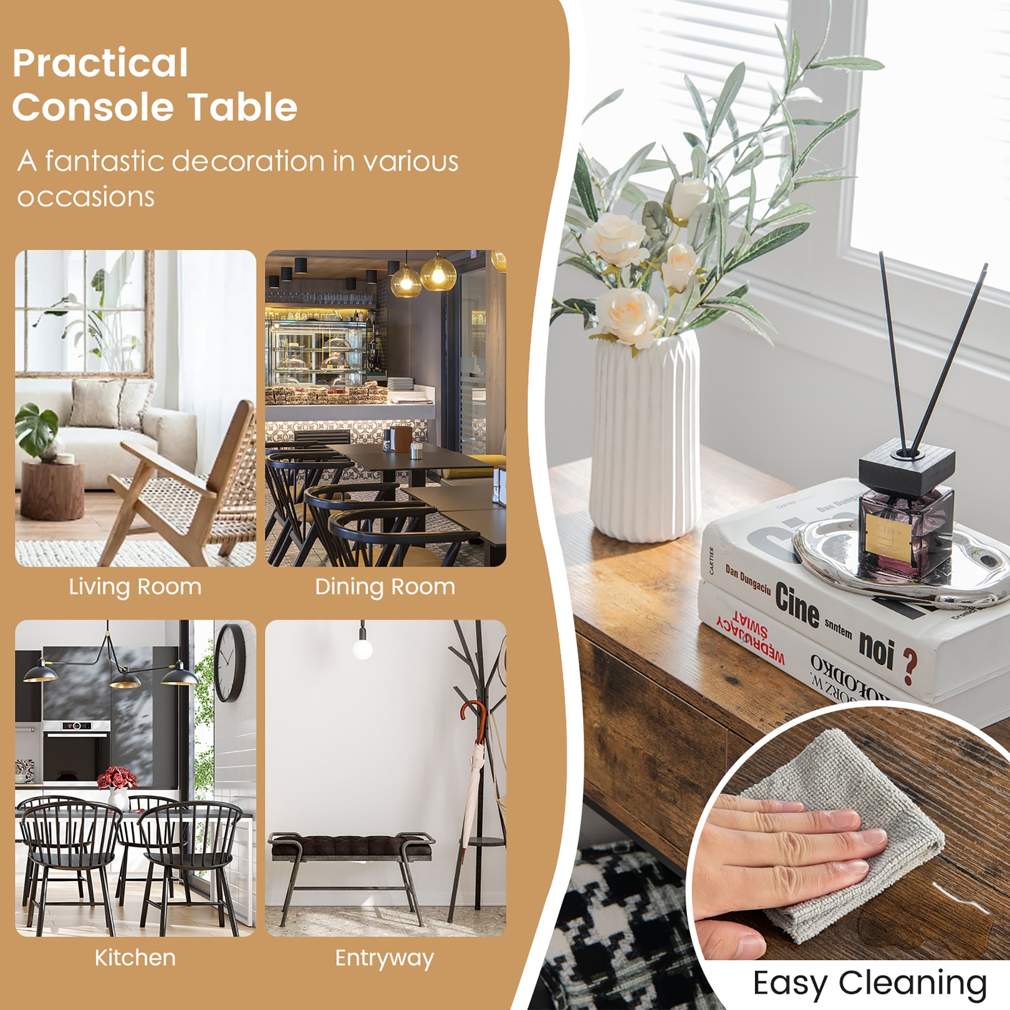 Costway SXL00167 Console-Sofa-Tables - View #6