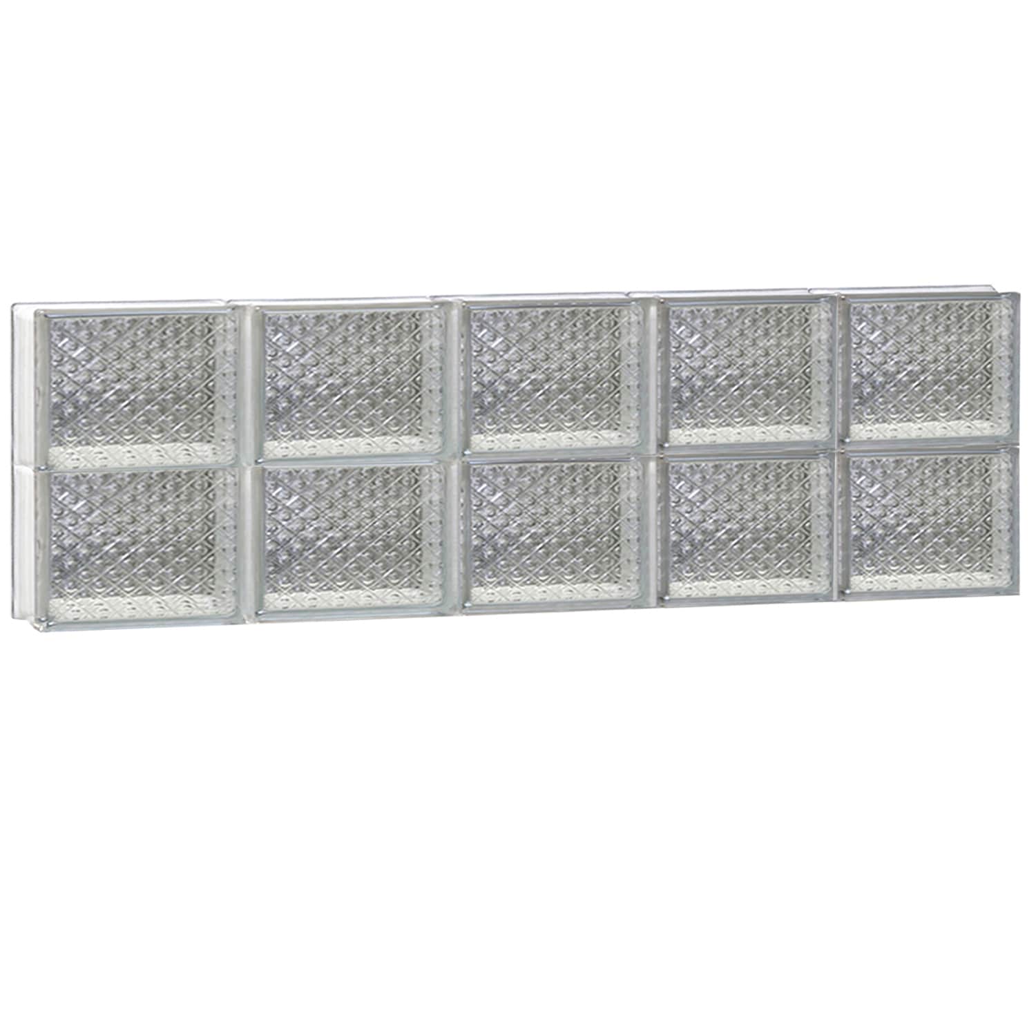 REDI2SET S4012DP Diamond Glass 38-3/4-in x 11-1/2-in Frameless Replacement Glass Block Window