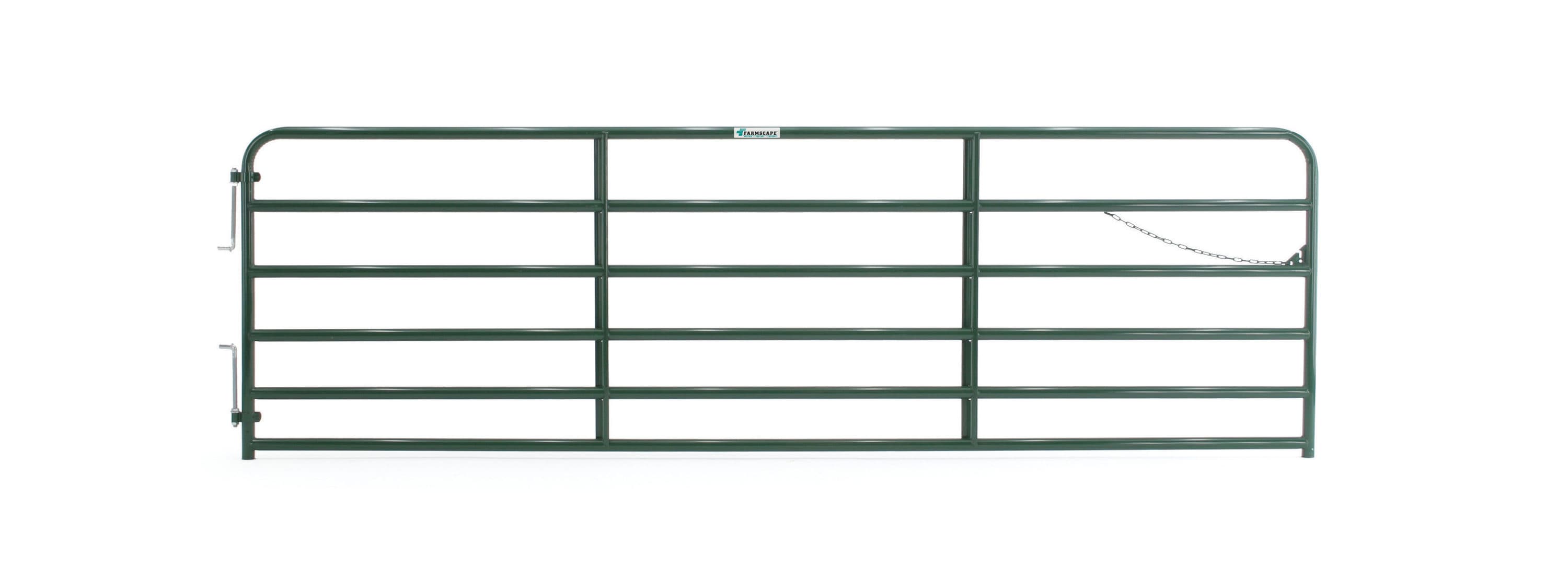 Tarter 2GG14 4-ft H x 14-ft W Green powder over e-coat Steel Farm Corral Fence gate