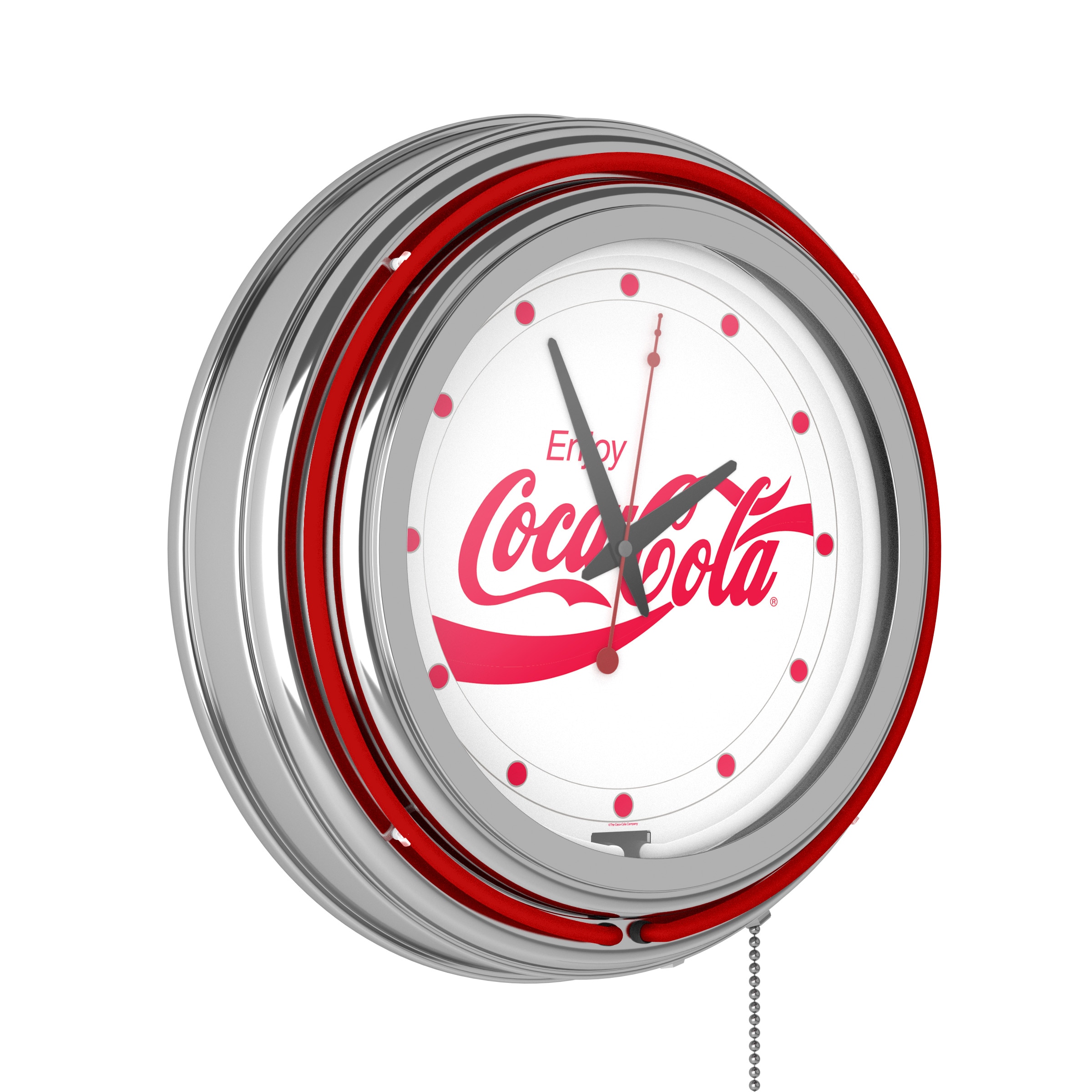 Trademark Gameroom COKE-1400-V17 Clocks Analog Round Wall Vintage