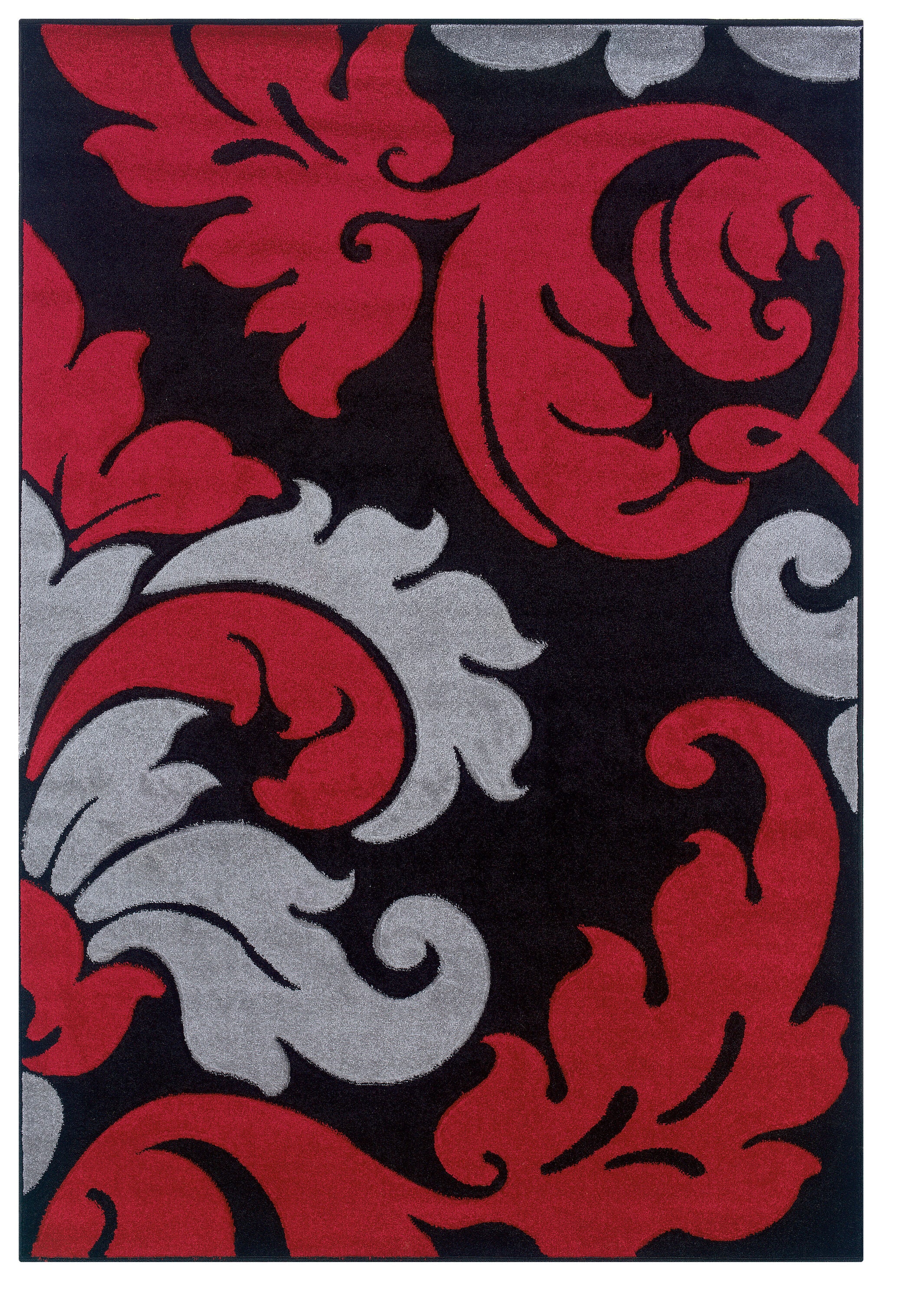 Linon RUG-CU1023 Corfu 2 x 3 Black Polypropylene Indoor Area Rug