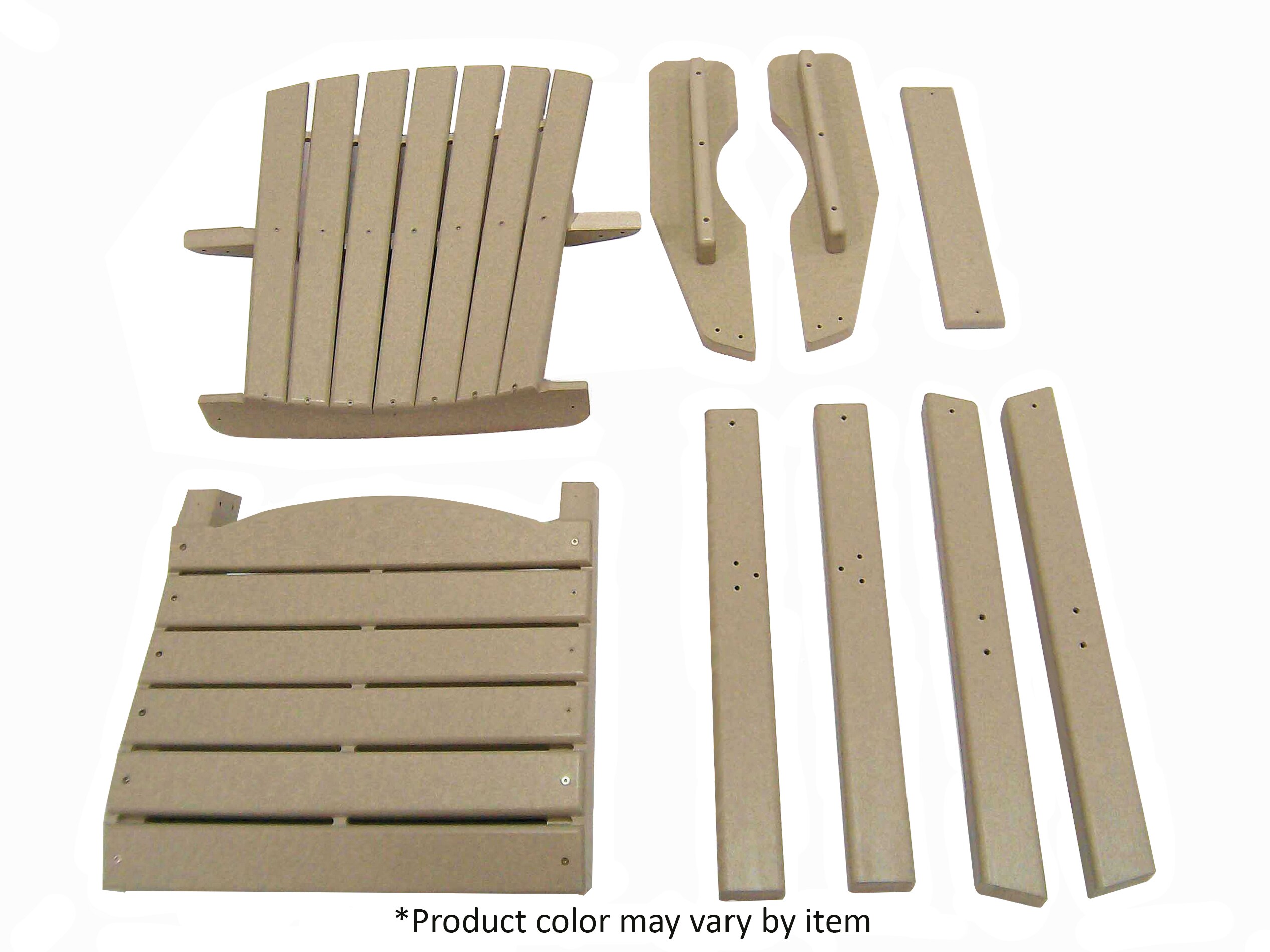 Perfect Choice Furniture Classic Adirondack White-gray Poly-lumber Frame Stationary Adirondack 