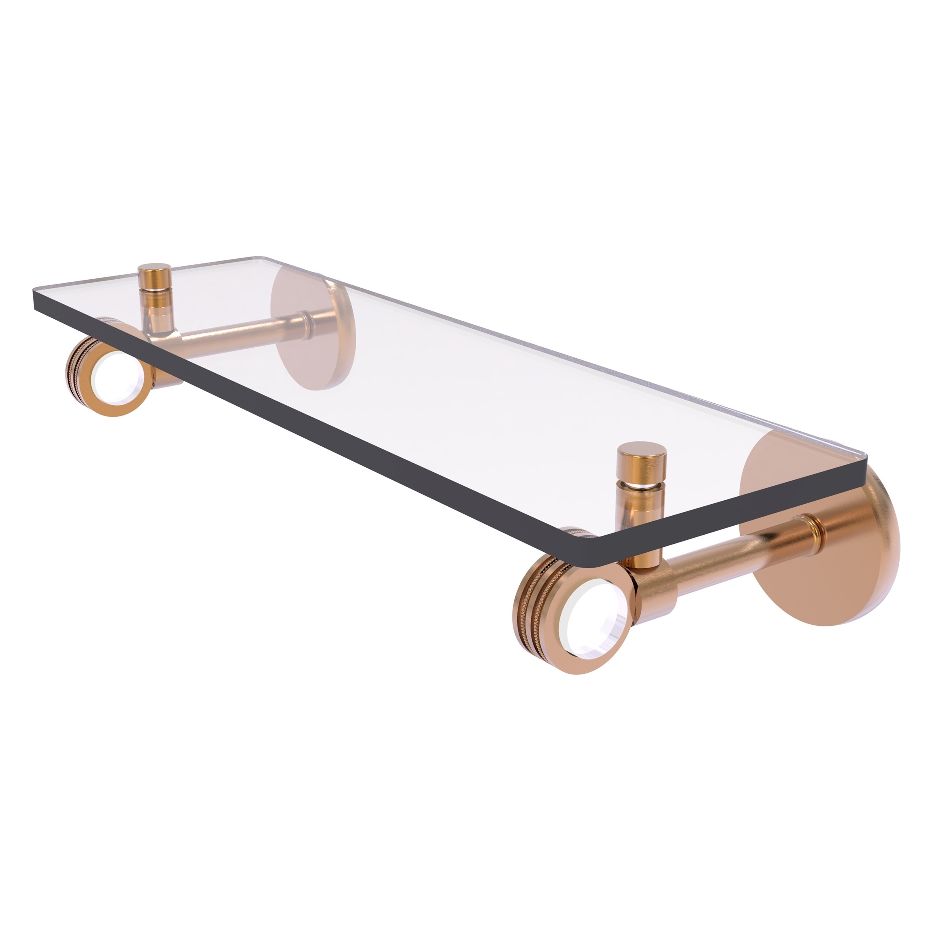 Allied Brass CV-1D-16-BBR Clearview Brushed Bronze Wall mount Bathroom Shelf ( 16-in x 3.3-in x 5-in )