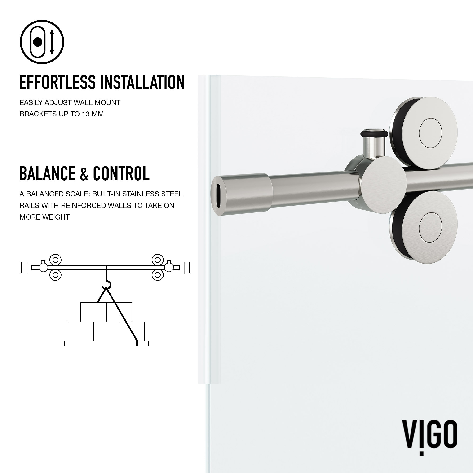 VIGO VG6041STLM6066 Bathtub-Doors - View #10