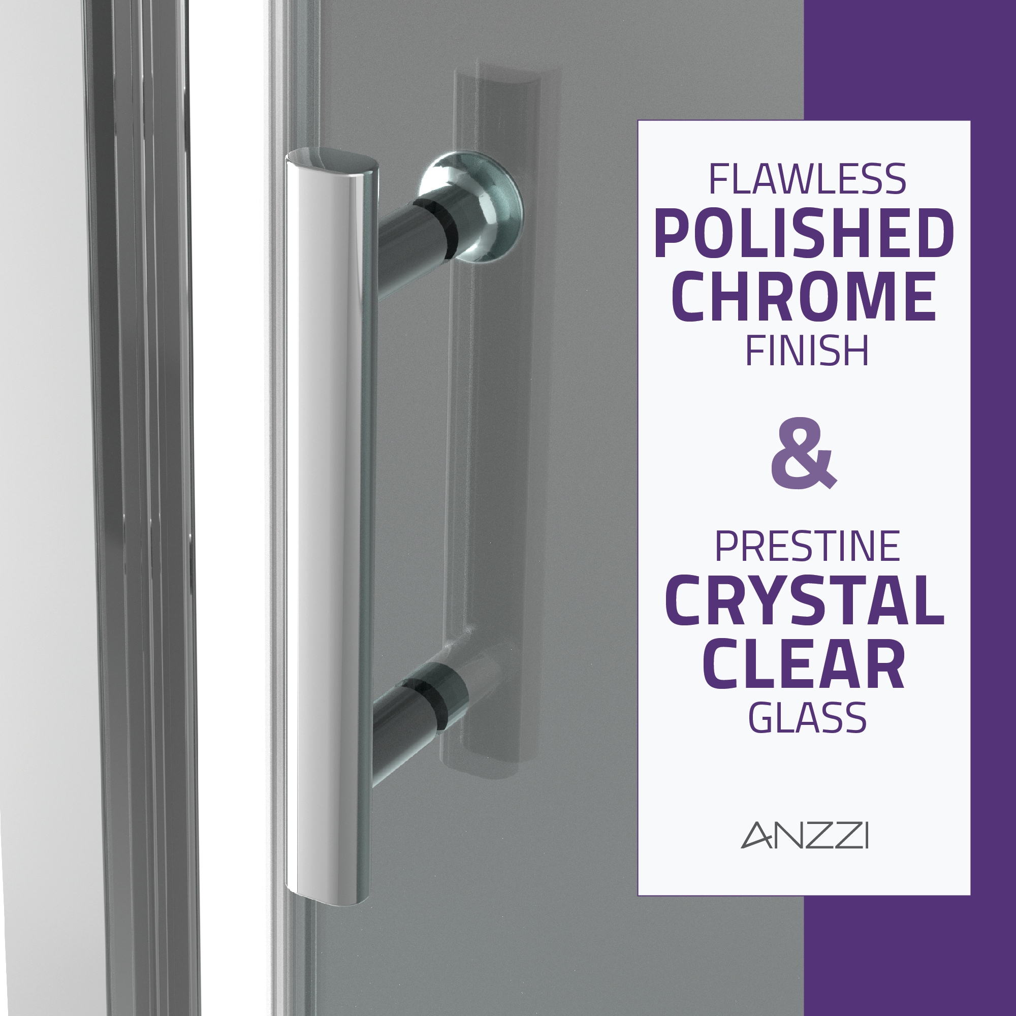 Halberd 60" x 72" Polished Chrome Framed Shower Door