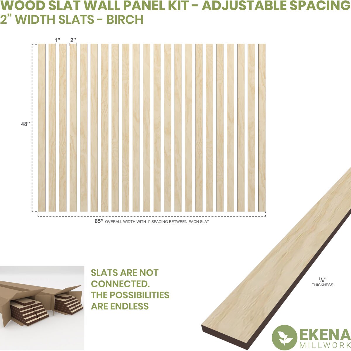 Ekena Millwork SWW66X48X0375BI Wall-Planks - View #2