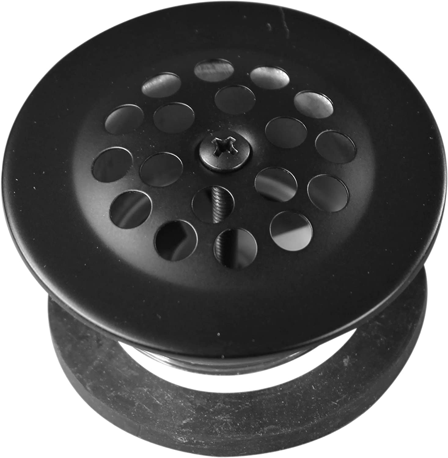 WESTBRASS D3311-C-62 Matte Black Beehive Strainer Bath Drain, 1.5-in Diameter, Coarse Thread, Metal Material, Hardware Included