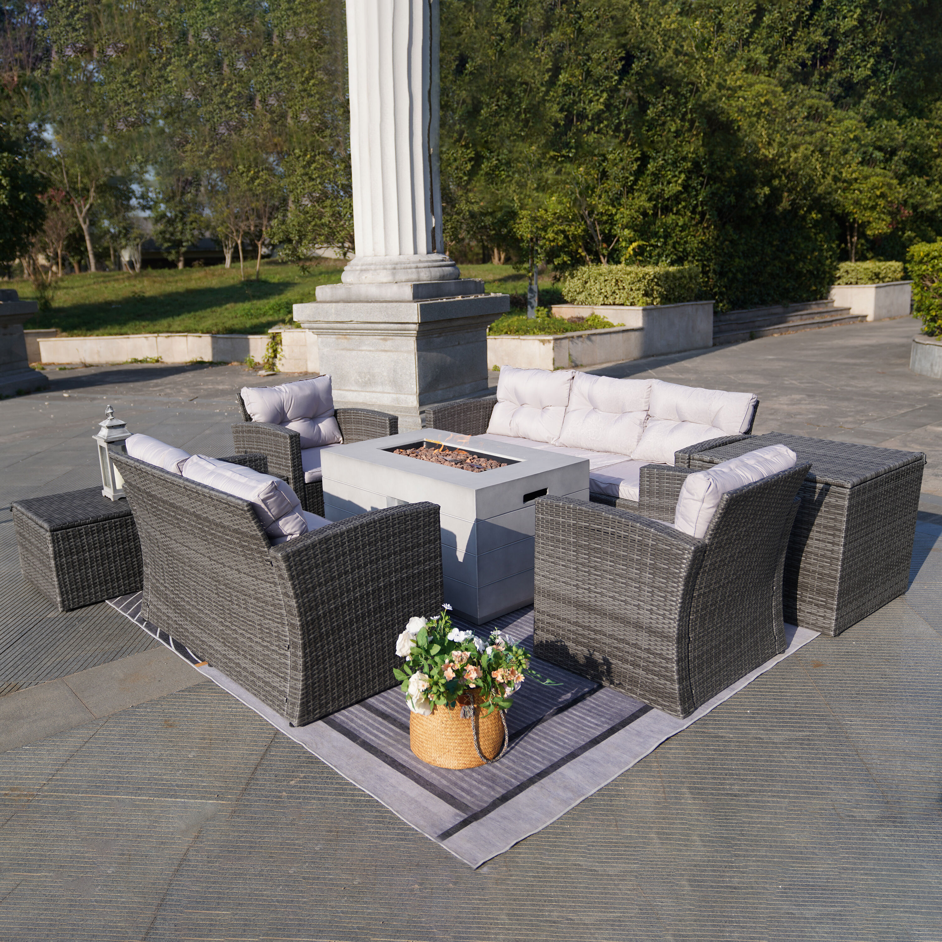 Moda Furnishings MAG-1503-2150-G Patio-Conversation-Sets - View #2