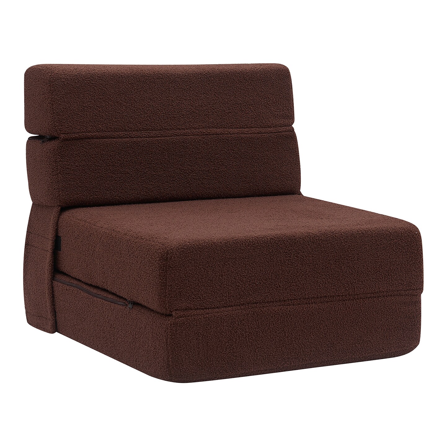 BWE A-9SOFA-01-DBRN 45 Modern Dark Brown Suede Reclining Sofa