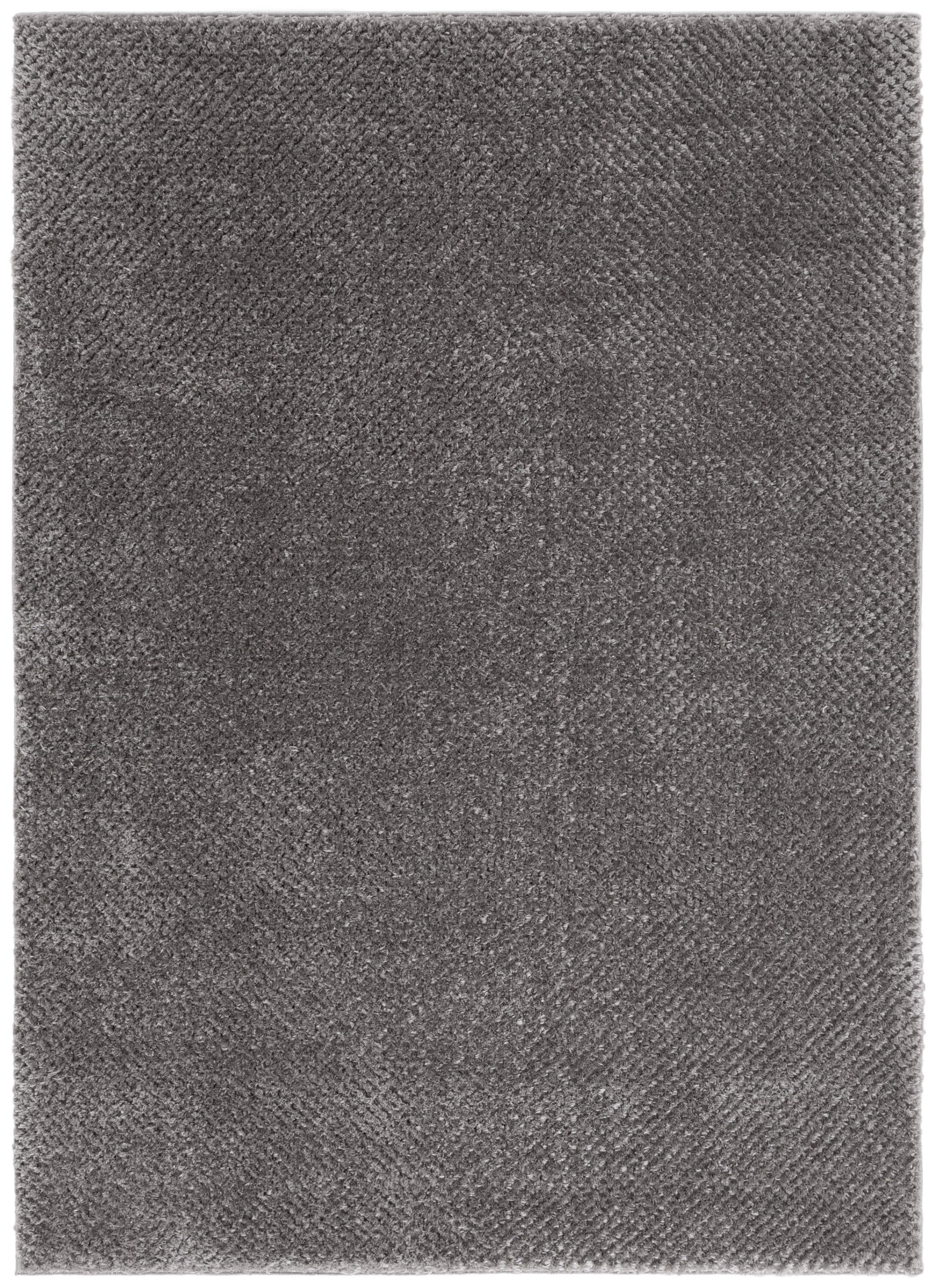 Safavieh PNL500F-4 4 x 6 (ft) Loomed Polyester Gray Rectangular Indoor Solid Mid-Century Modern Area rug