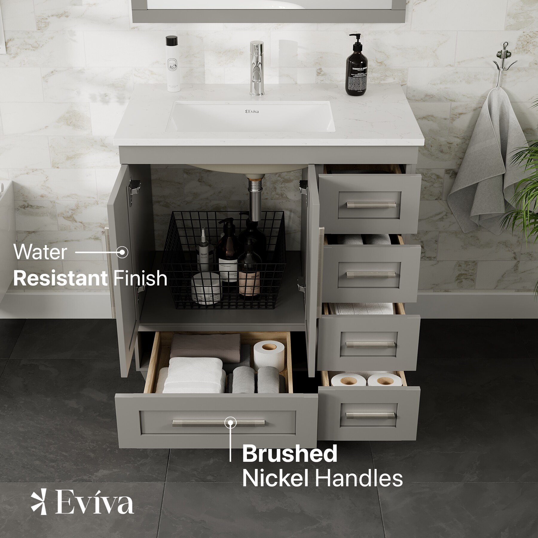 Eviva EVVN999-30GR-Q Bath-Vanity-Combo - View #3