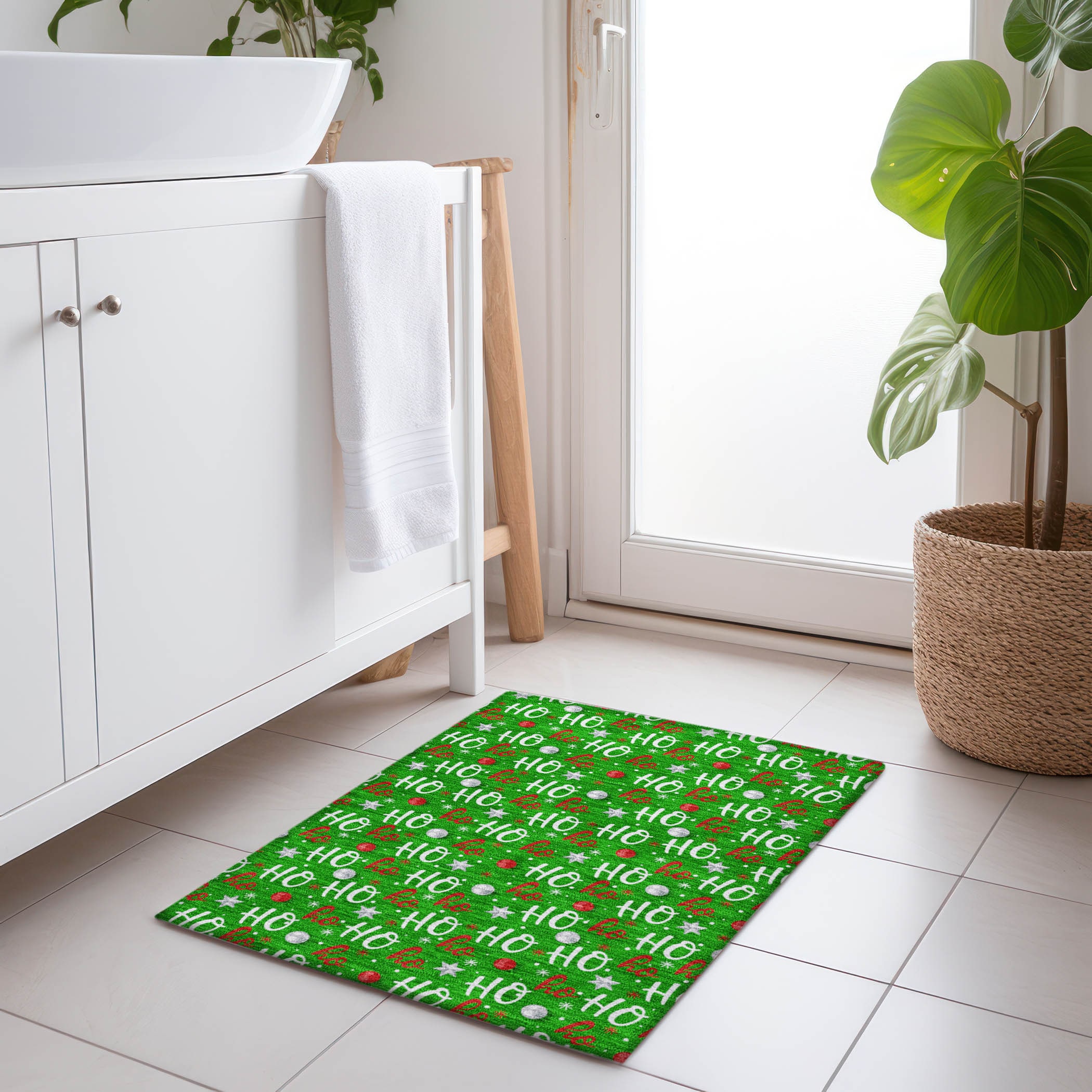 Addison Rugs ACN1810GE20X30 Chantille ACN1810GE 1 x 2 (ft) Loomed Polyester Green Rectangular Indoor/Outdoor Machine washable Area rug