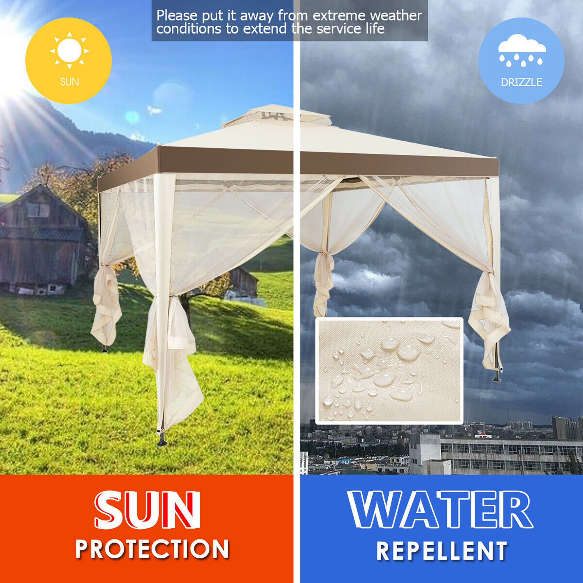 CASAINC WF-OP3907BE Wood-Resin-Gazebos - View #4