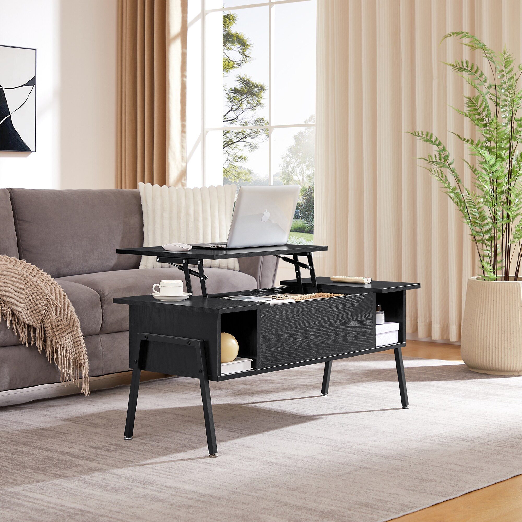 Vecelo LOE-COT06-BLK Coffee-Tables - View #3