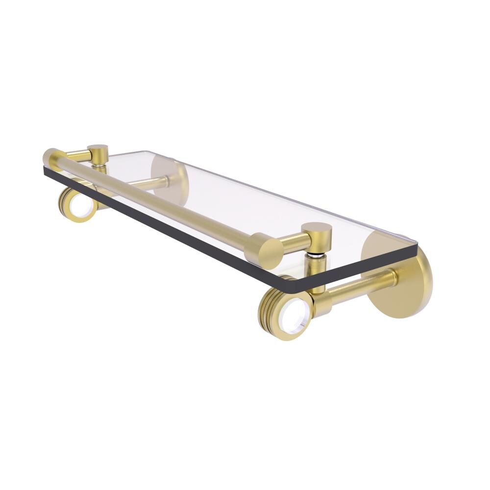 Allied Brass CV-1D-16-GAL-SBR Clearview Satin Brass Wall mount Bathroom Shelf ( 16-in x 3.75-in x 5-in )