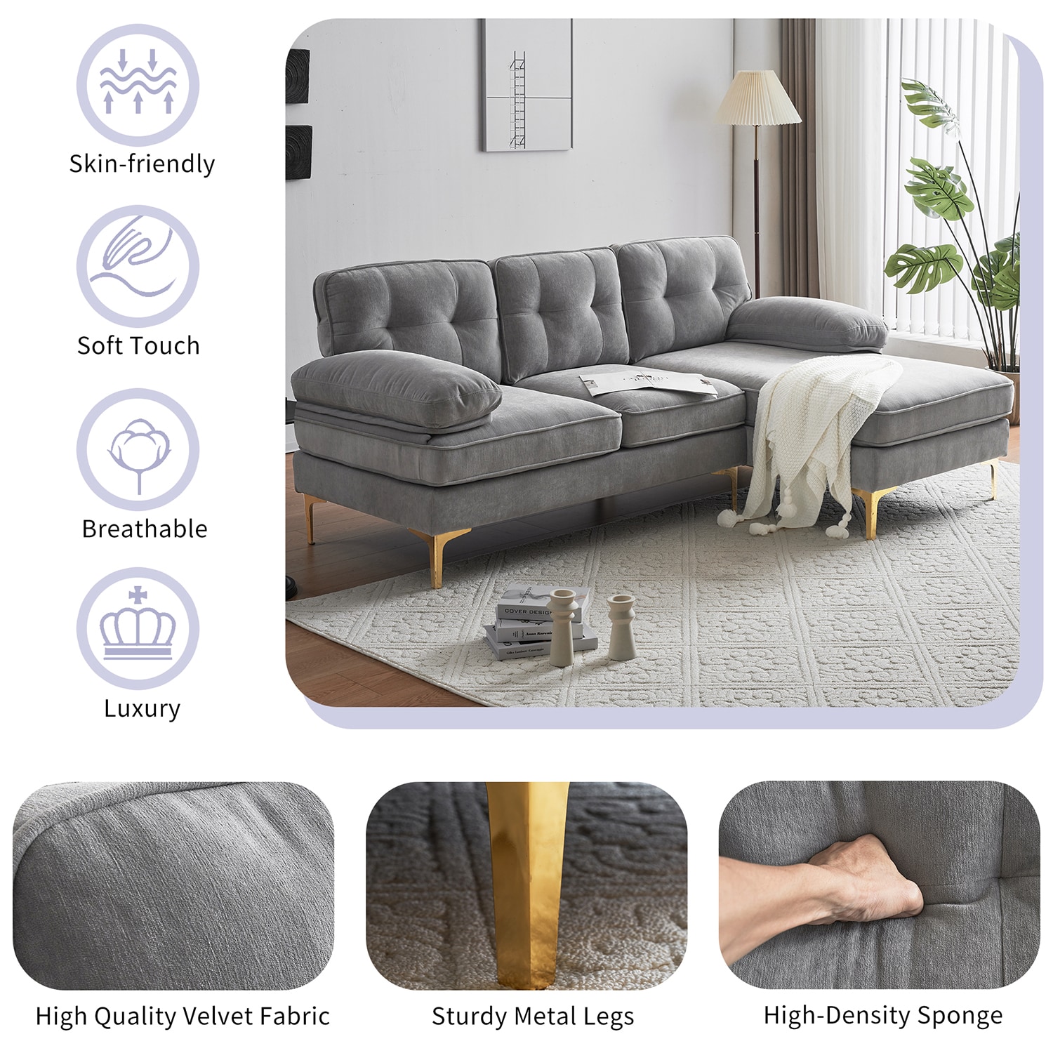 SINOFURN SYA010297GN Sofas-Loveseats - View #6