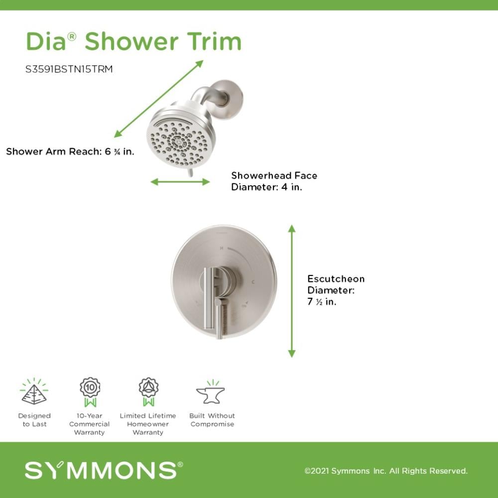 Symmons S3591BSTN15TRM Tub-Shower-Faucets - View #2