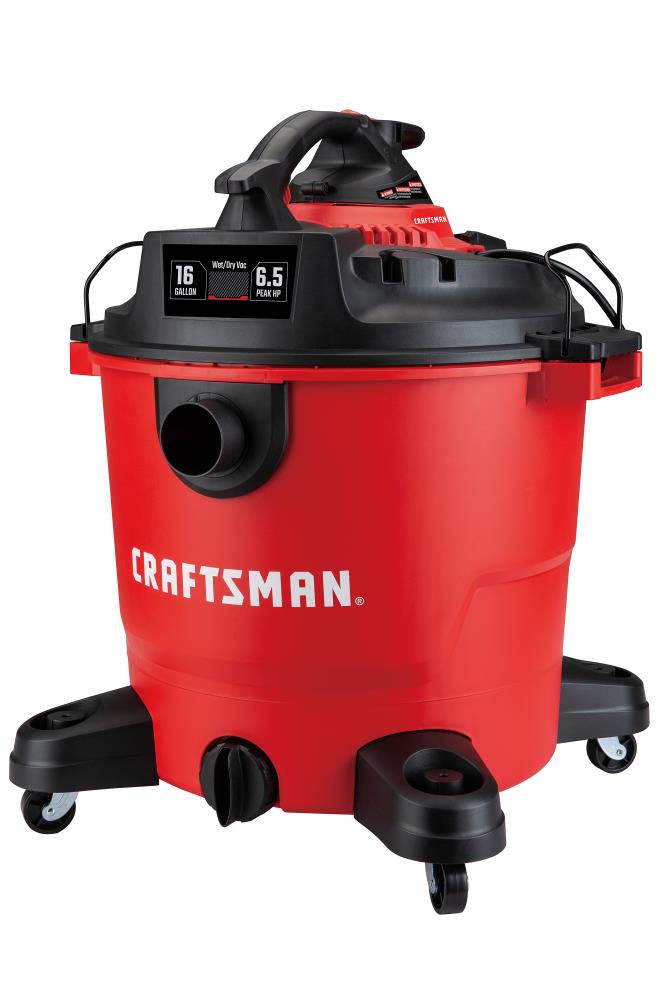 CRAFTSMAN 16-Gallon 6.5-HP Corded Wet/Dry Shop Vacuum with Accessories ...