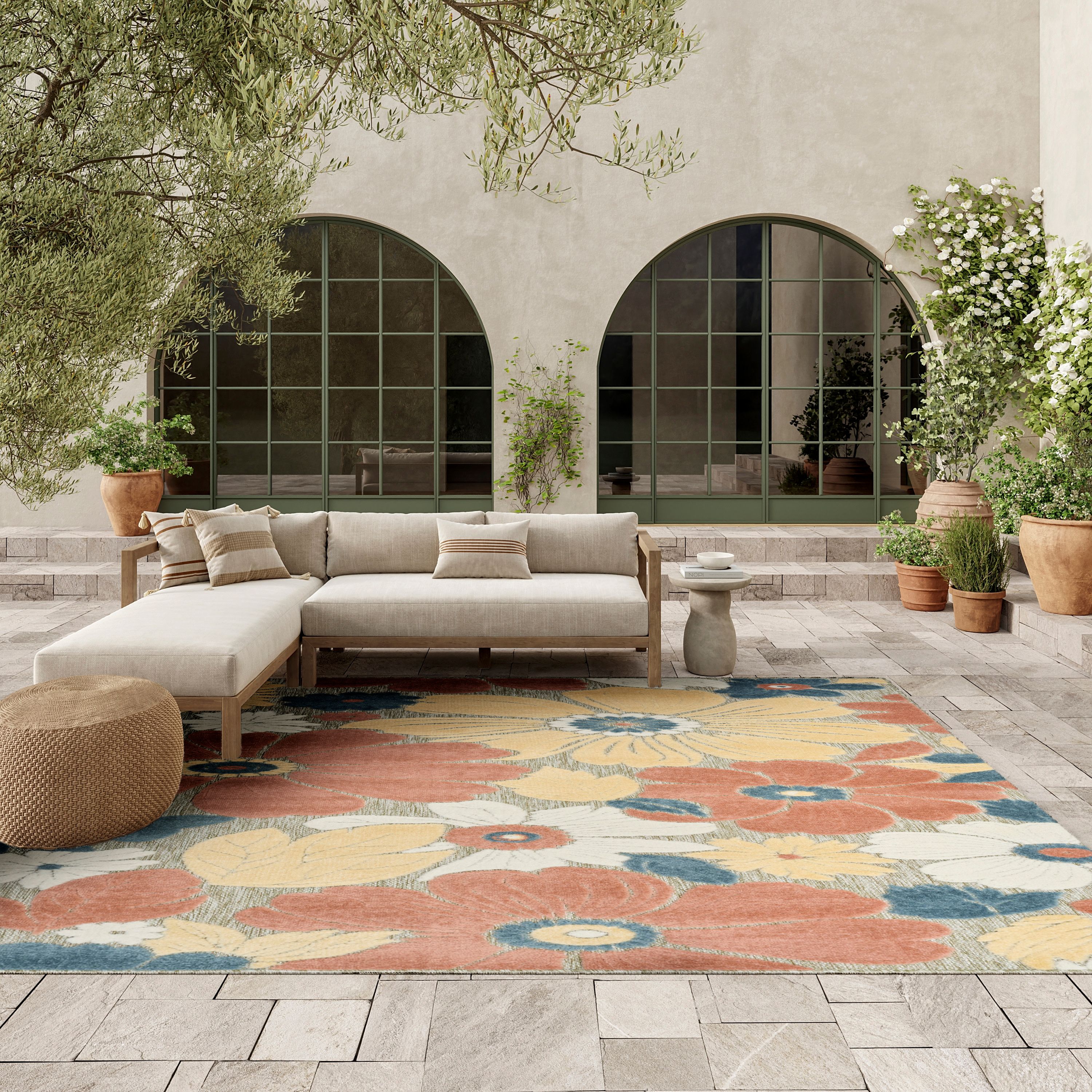  Home Aloha 8 x 11 ft Rose Indoor or outdoor Area Rug