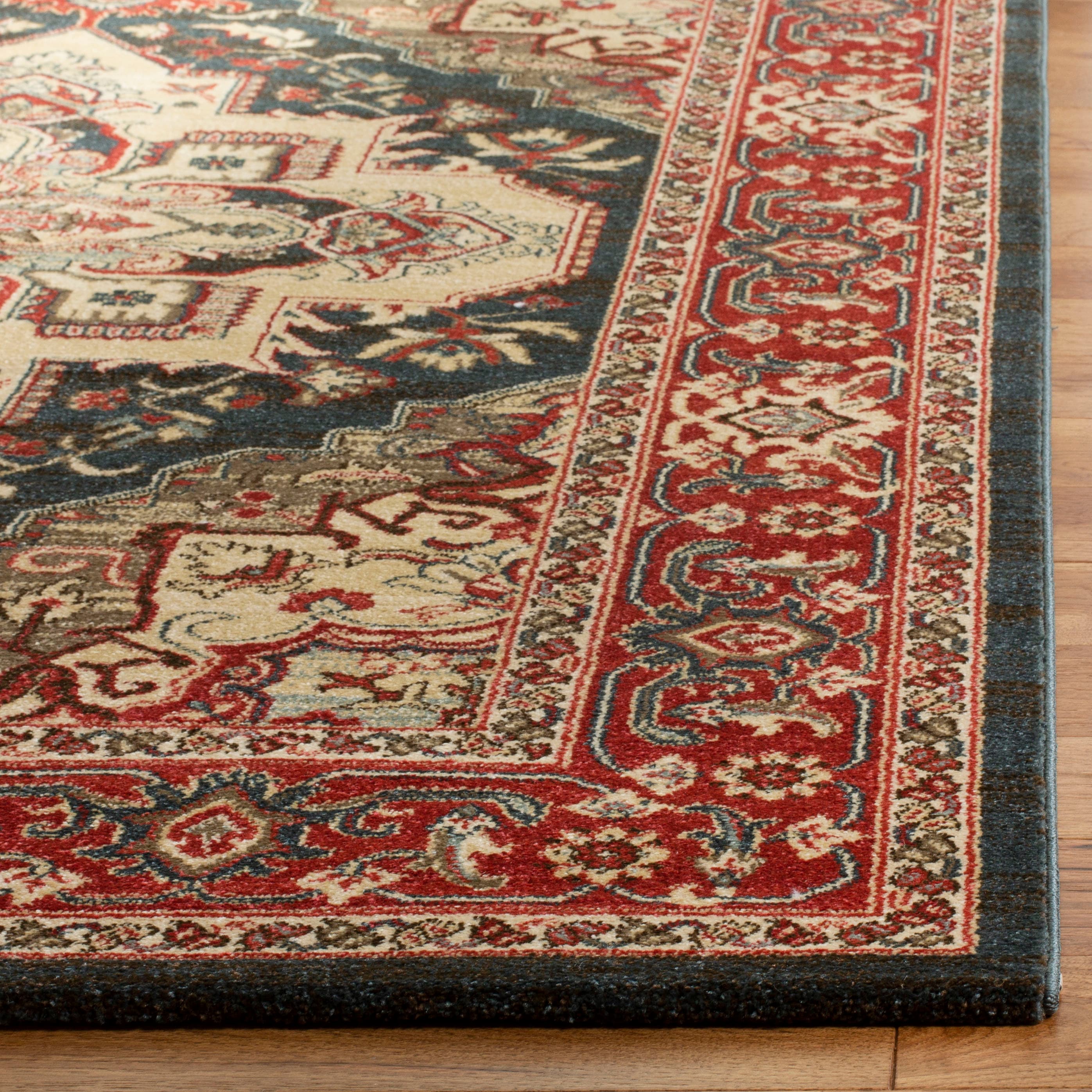 Safavieh Mahal Navy and Red Synthetic Square Area Rug
