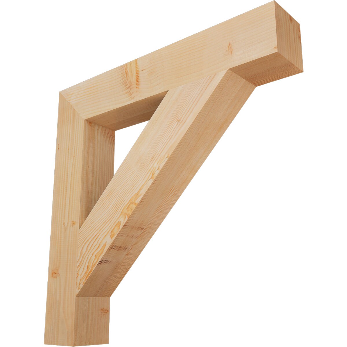 Ekena Millwork BKT06X36X36TRA05SDF Traditional block smooth 5-1/2-in x 36-in x 36-in Douglas fir Brown Wood Standard bracket