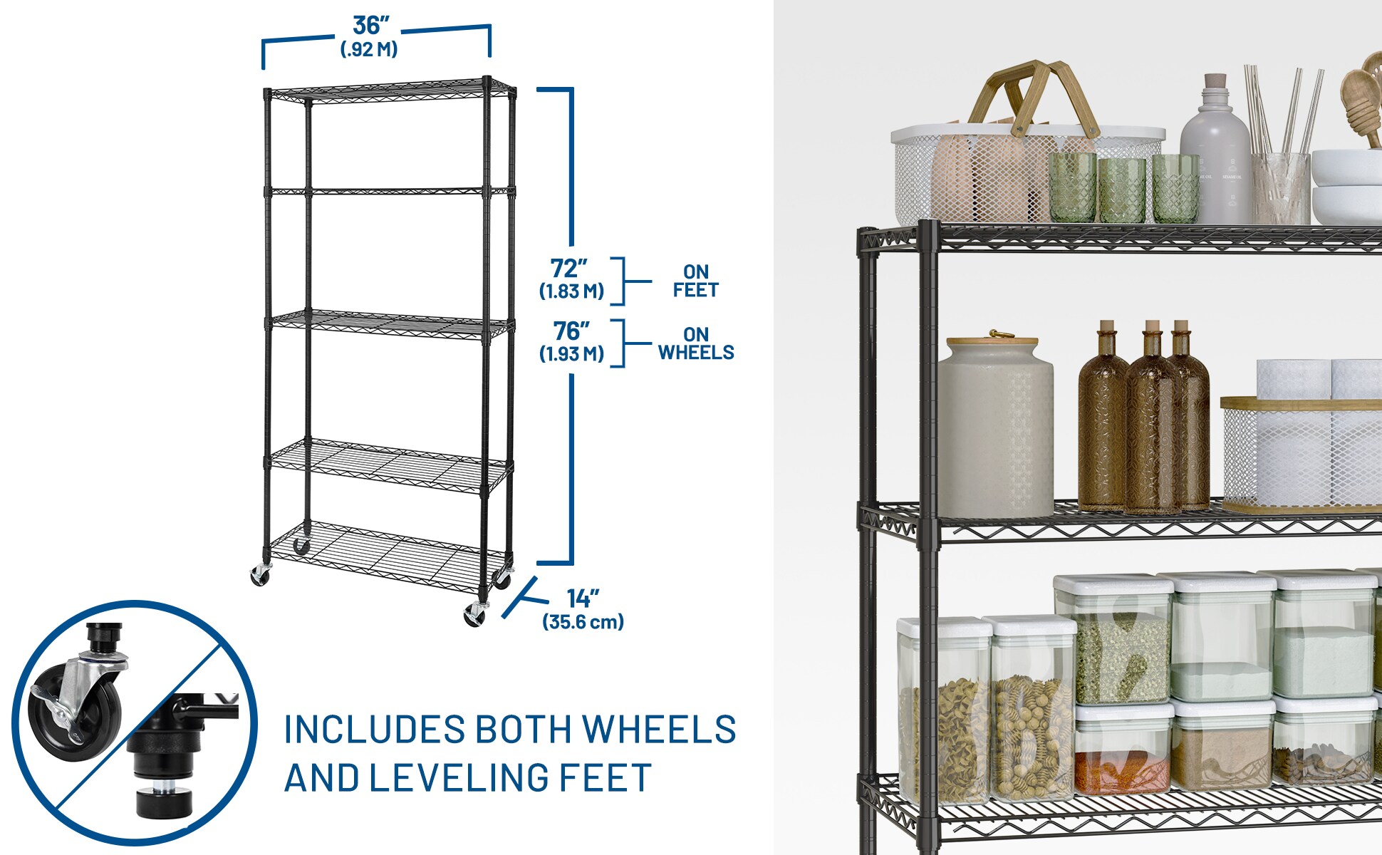 Seville Classics SHE15391B Free-Standing-Shelving - View #5