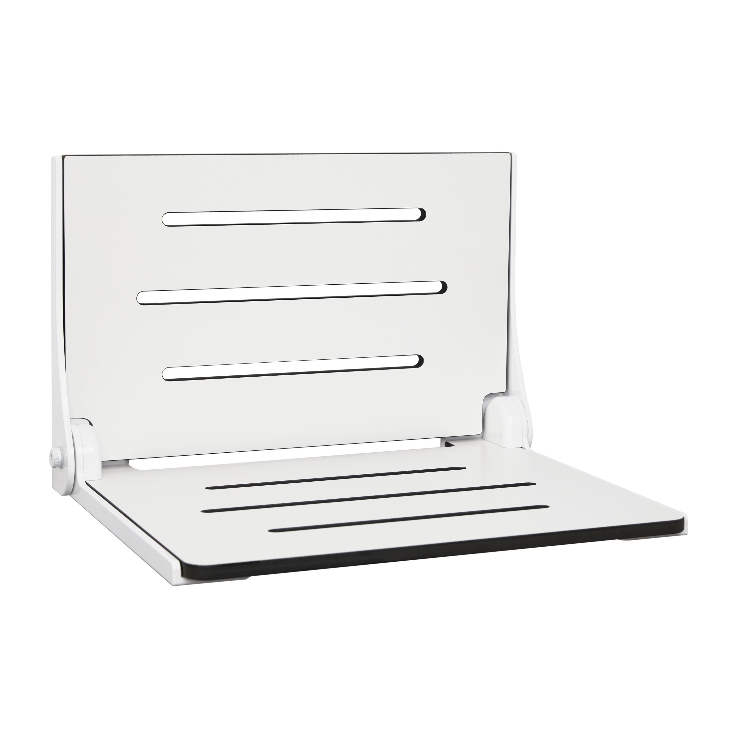 Seachrome SHAF-185155-PWS-S-WT Phenolic White Solid surface Wall mount Shower chair ADA Compliant