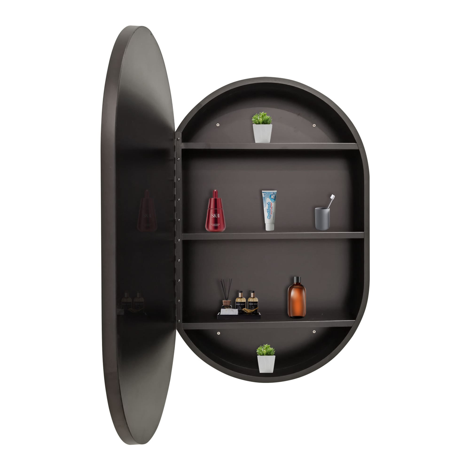 SINOFURN SYD530026BK Bathroom-Medicine-Cabinets - View #4