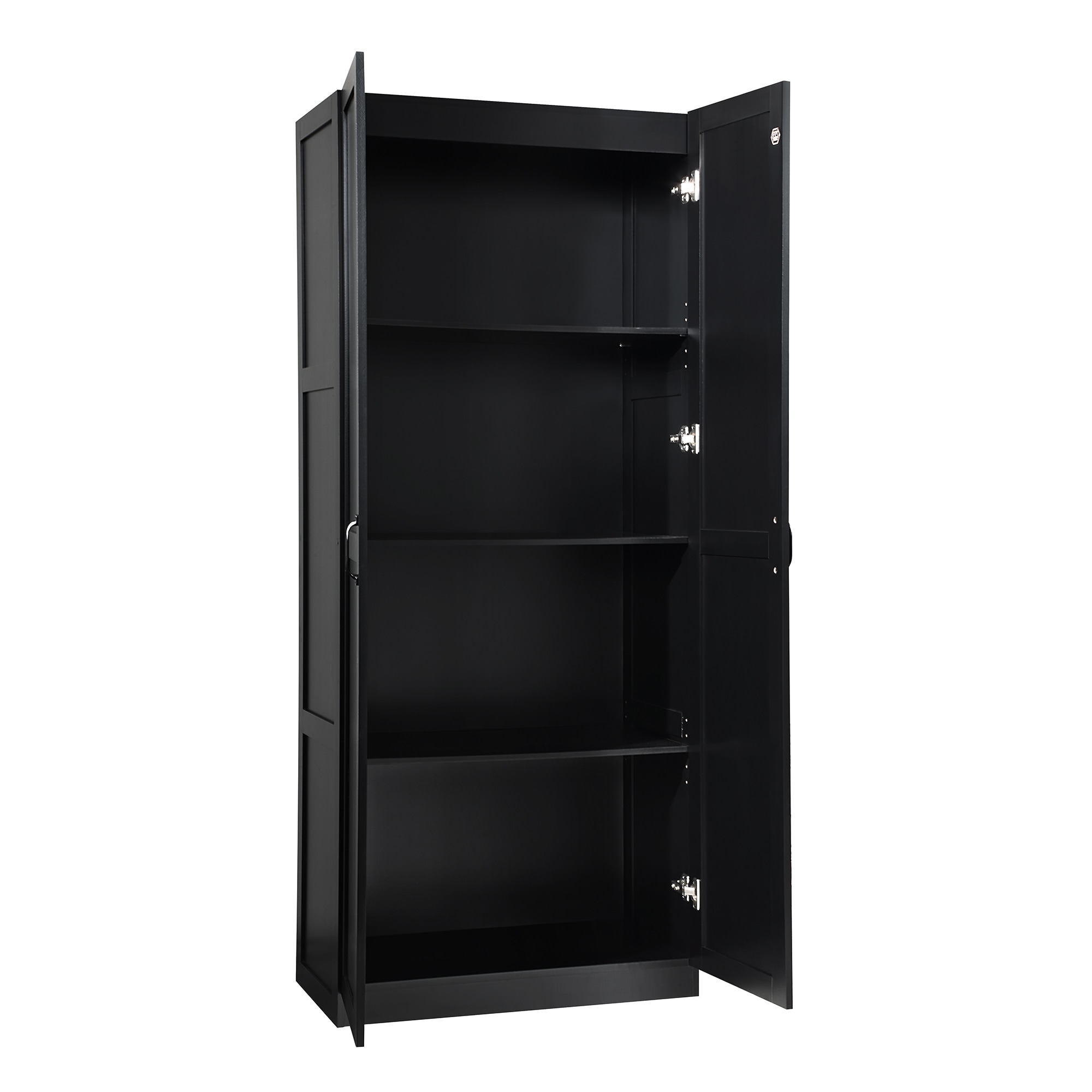 Hopkins Black Modern 4-Shelf Storage Closet