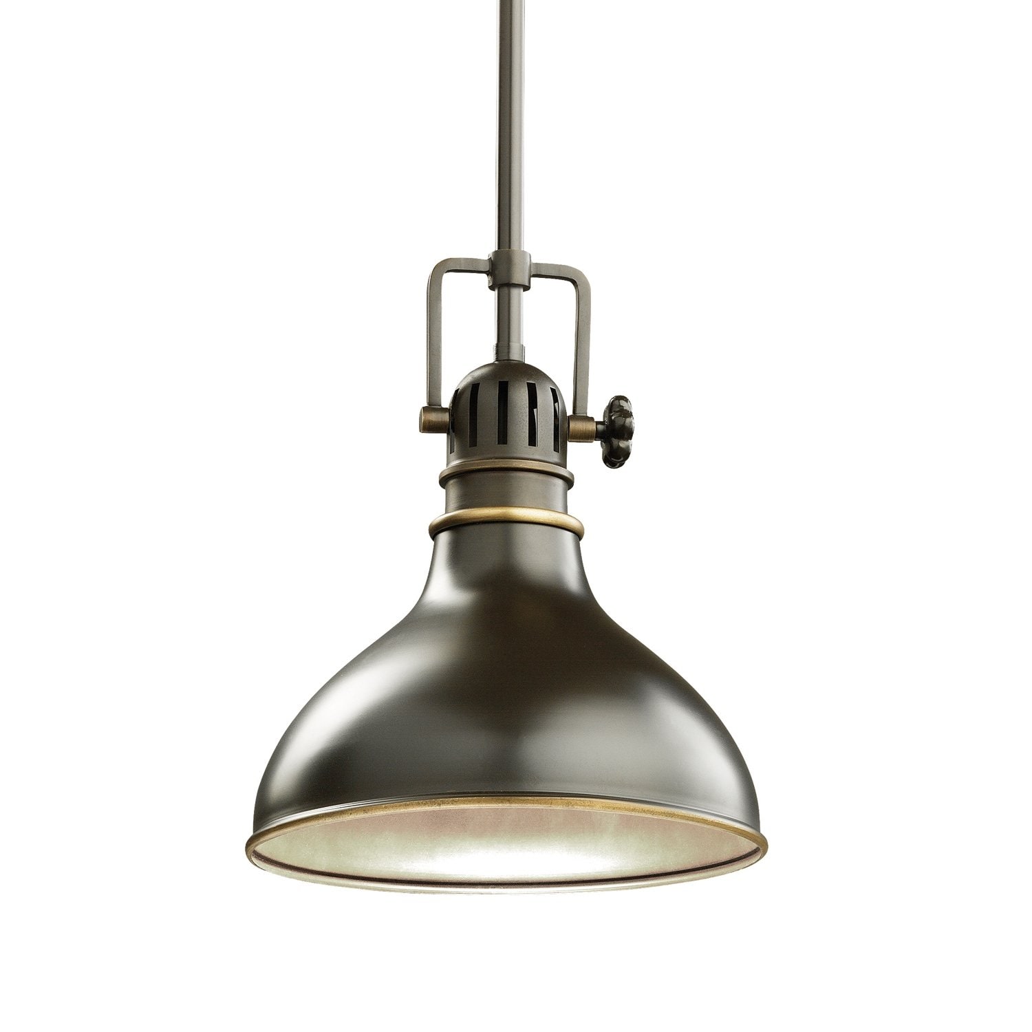 Kichler 2664OZ Hatteras Bay 1 -Light Olde Bronze Transitional Lantern Small Hanging Pendant light