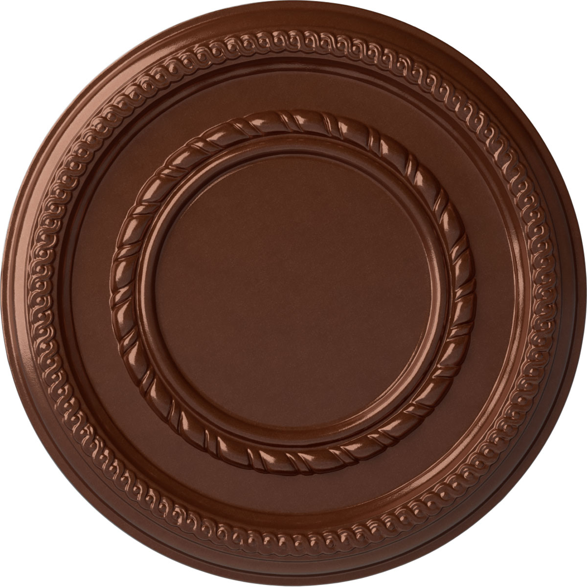 Ekena Millwork CM12FECPS Federal Roped Small 12.5-in W x 12.5-in L Painted Copper Penny Polyurethane Whole Ceiling Medallion