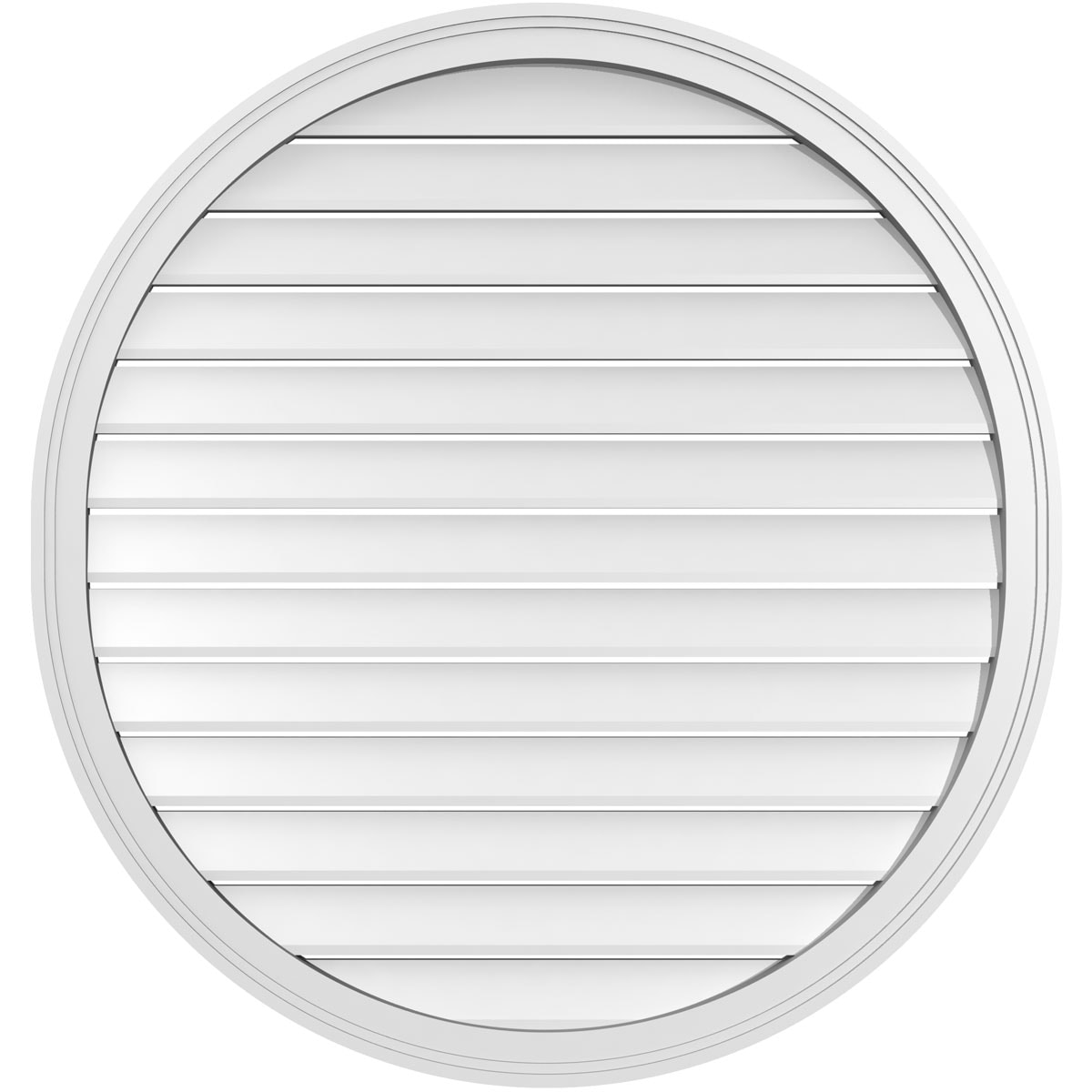 Ekena Millwork GVPVR38X4002SF 38-Inches x 40-Inches Off-white Oval PVC Gable Louver Vent