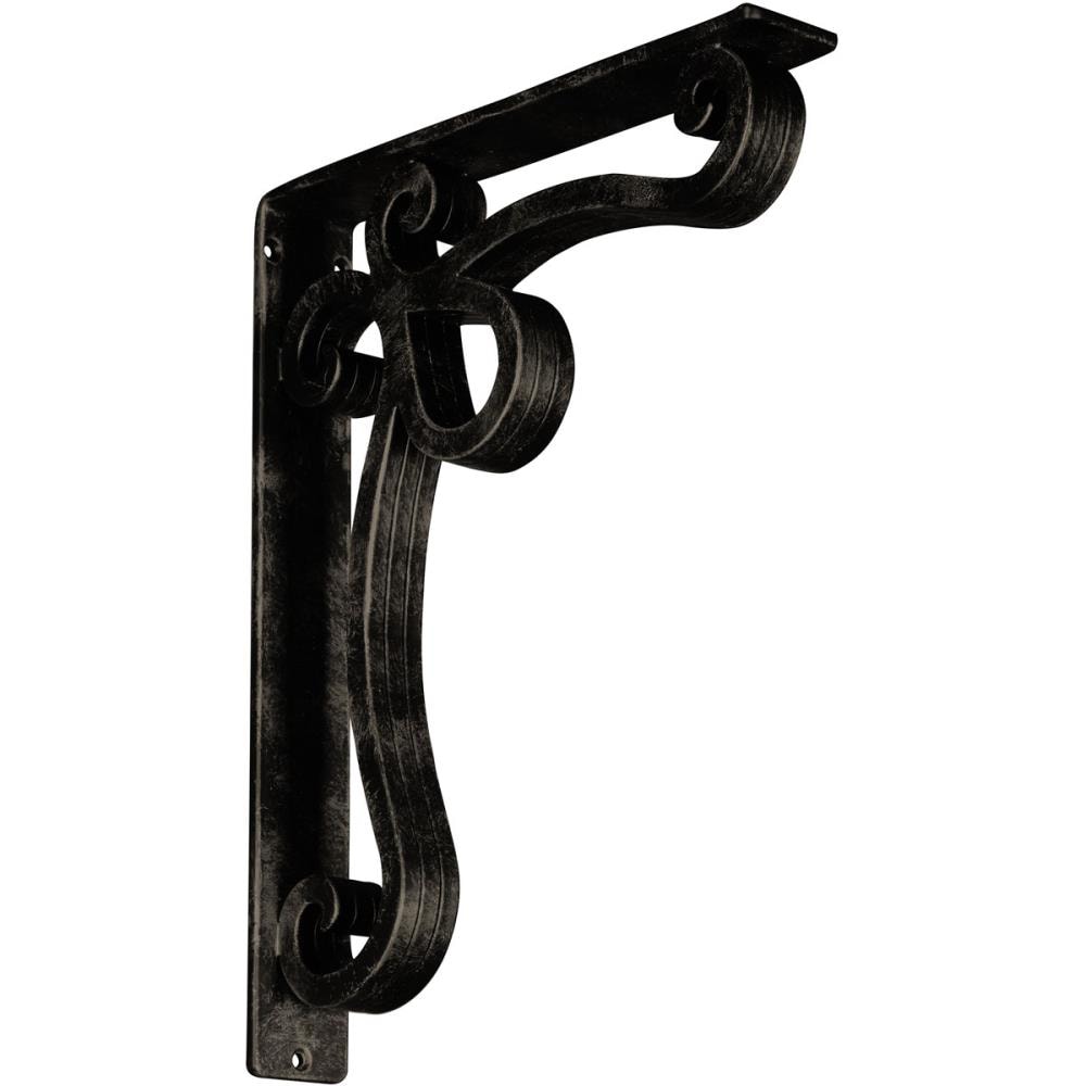 Ekena Millwork BKTM02X12X15TOLAPG Orleans 12-in x 2-in x 15-in Antique gold Wrought iron Countertop support bracket