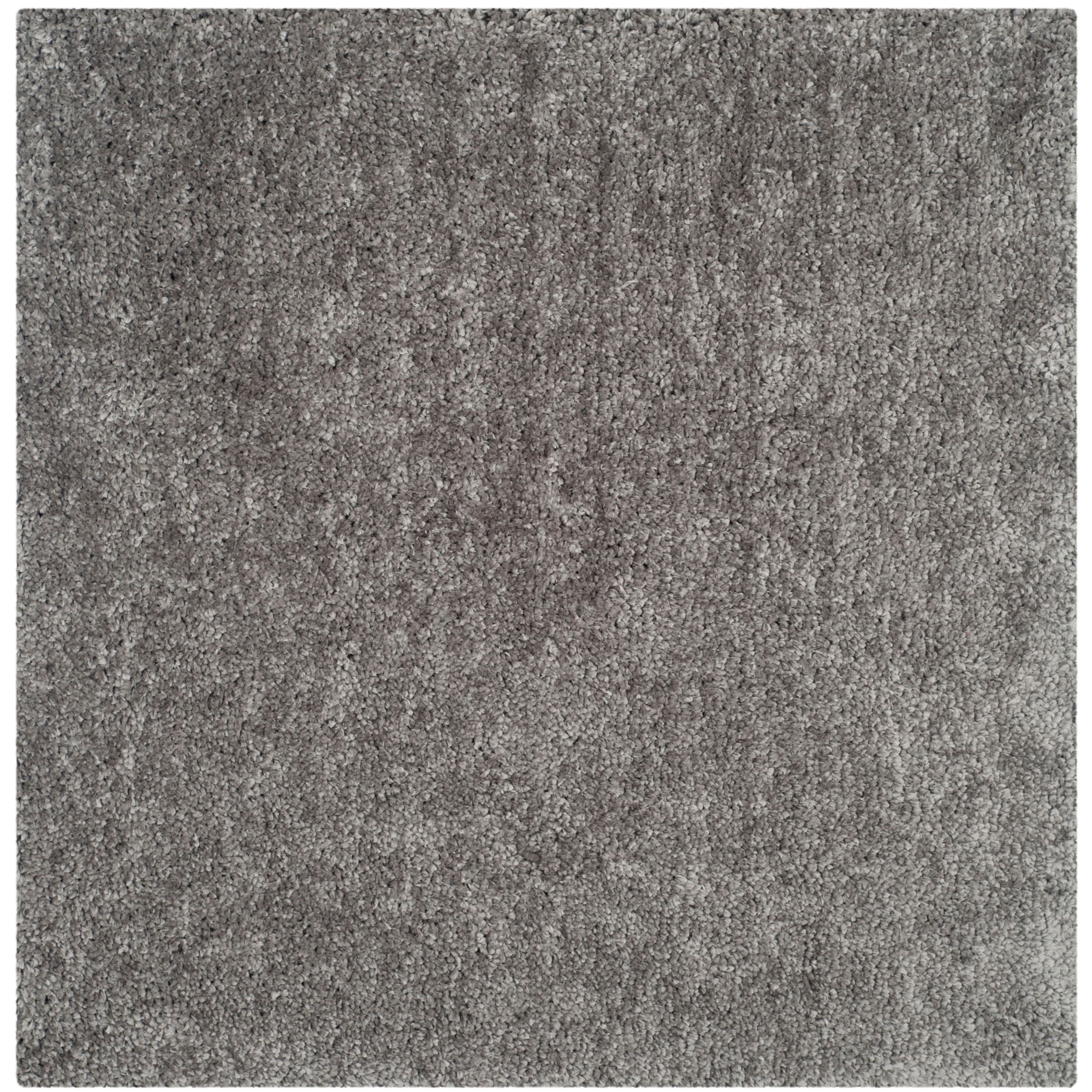 Safavieh SG267C-6SQ Popcorn Shag 6 x 6 (ft) Tufted Polyester Silver Square Indoor Solid Area rug
