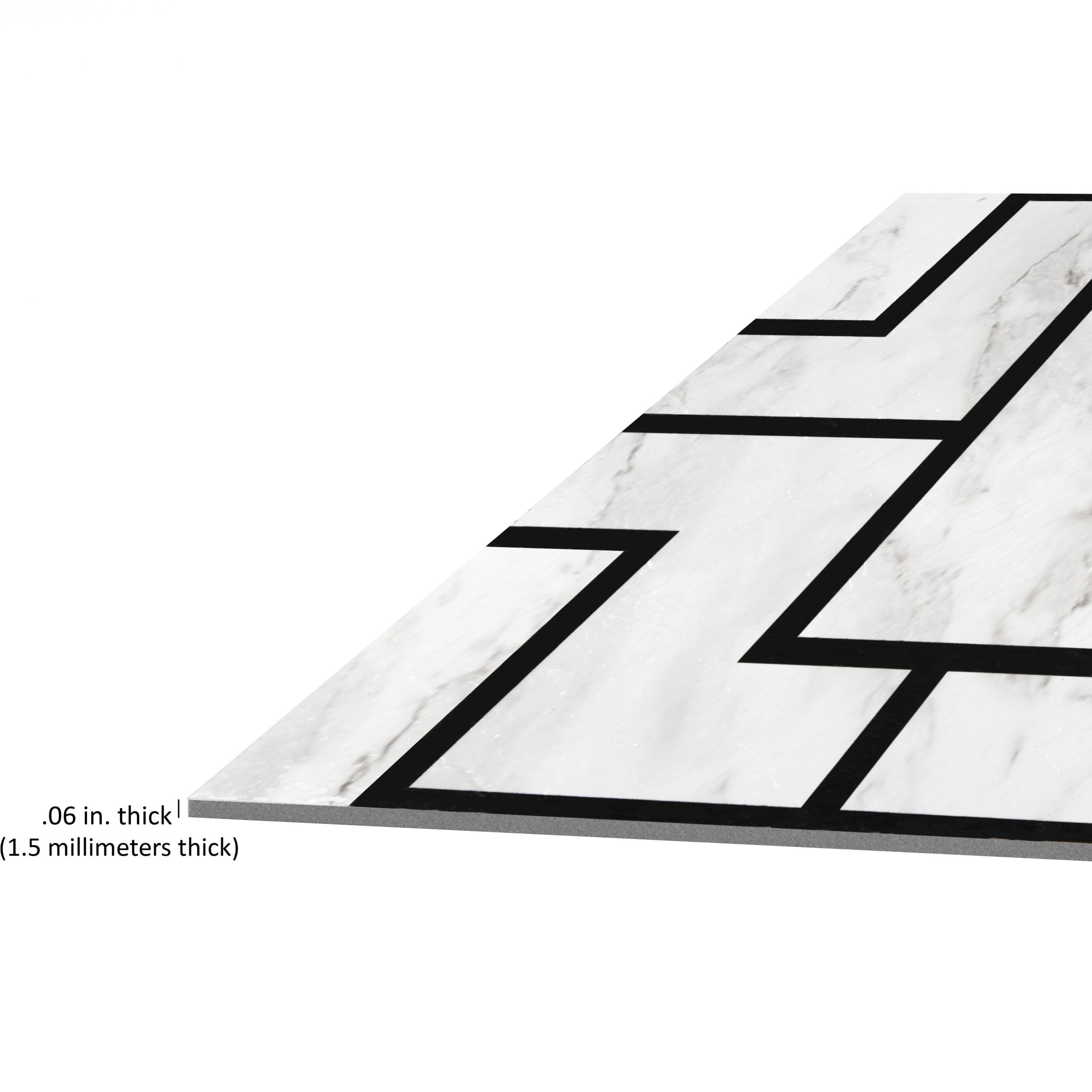 Affinity Black and White Self-Adhesive Vinyl Floor Tiles 12x12