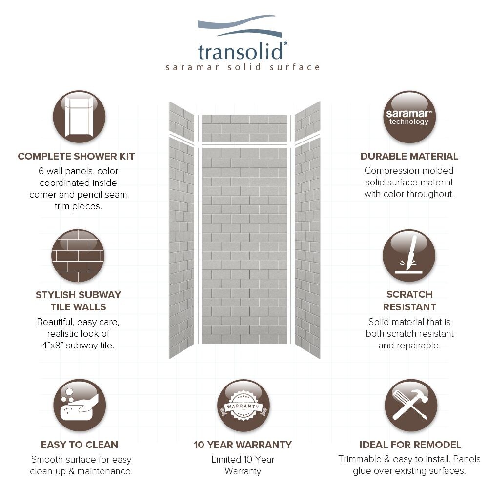 Transolid SWKX36368412-27 Shower-Wall-Surrounds - View #7