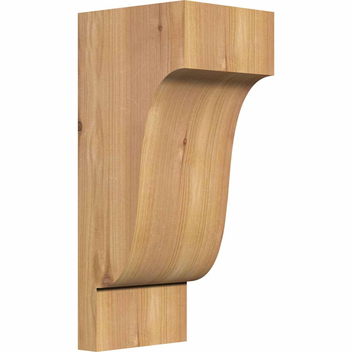 Ekena Millwork COR06X06X14NEW00SWR 5.5-in x 6-in x 14-in Newport Unfinished Western red cedar Wood Paintable/Stainable Corbel