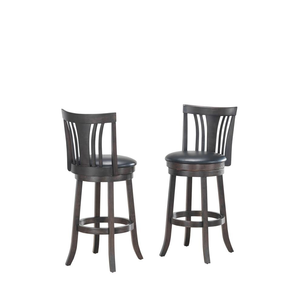 LG 1013 Light Gray Bar height Upholstered Swivel Wood Bar Stool Back