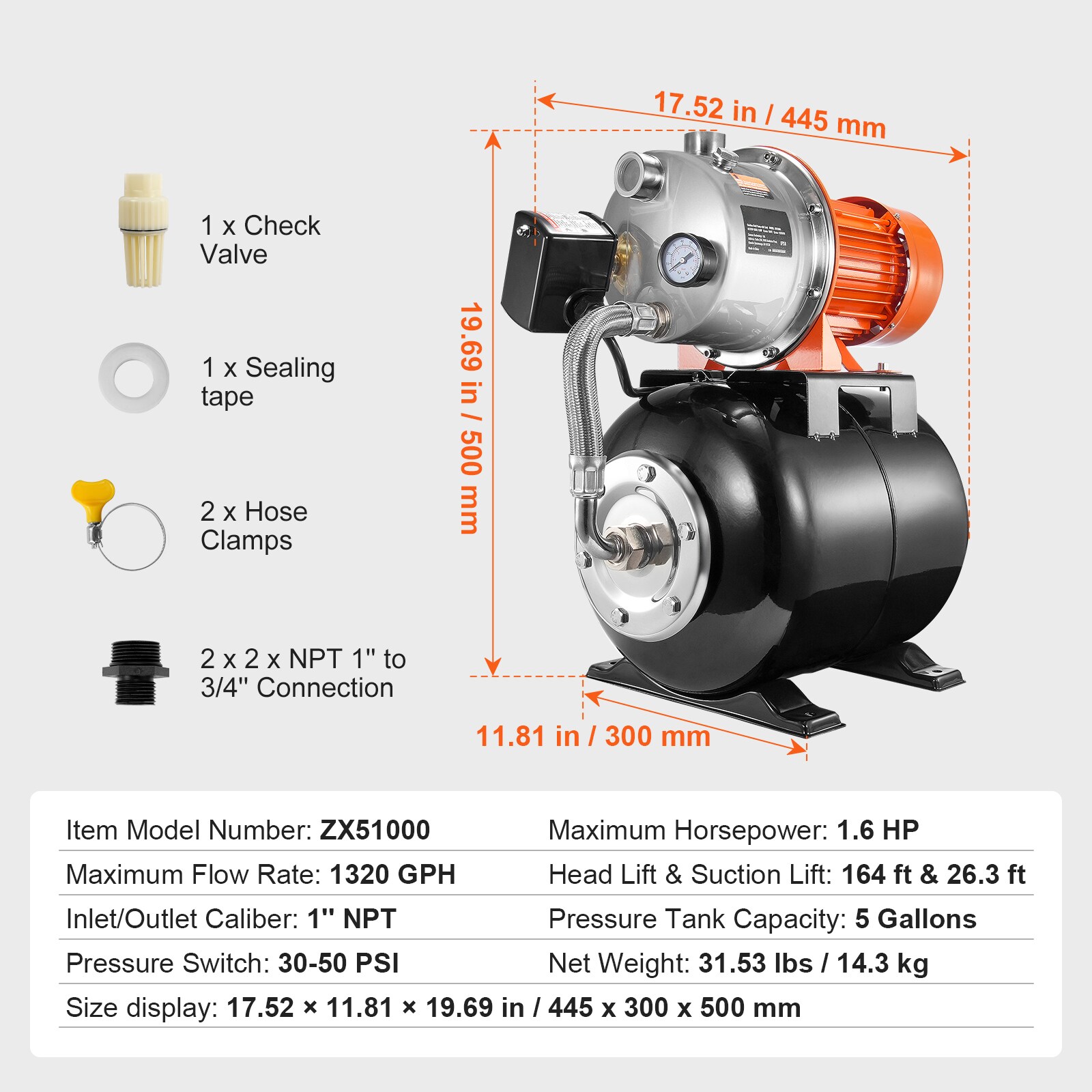 VEVOR SCBXGGSJB16H06528V1 pumps - View #7