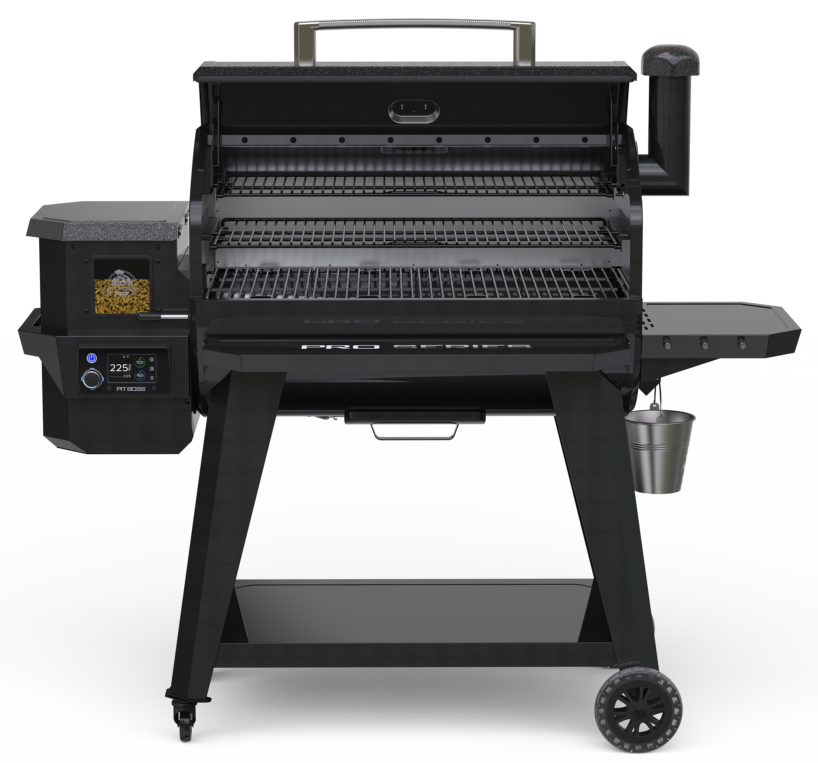 Pit Boss Pro Series 1600 1598-Sq in Black Pellet Grill with smart  compatibility in the Pellet Grills department at