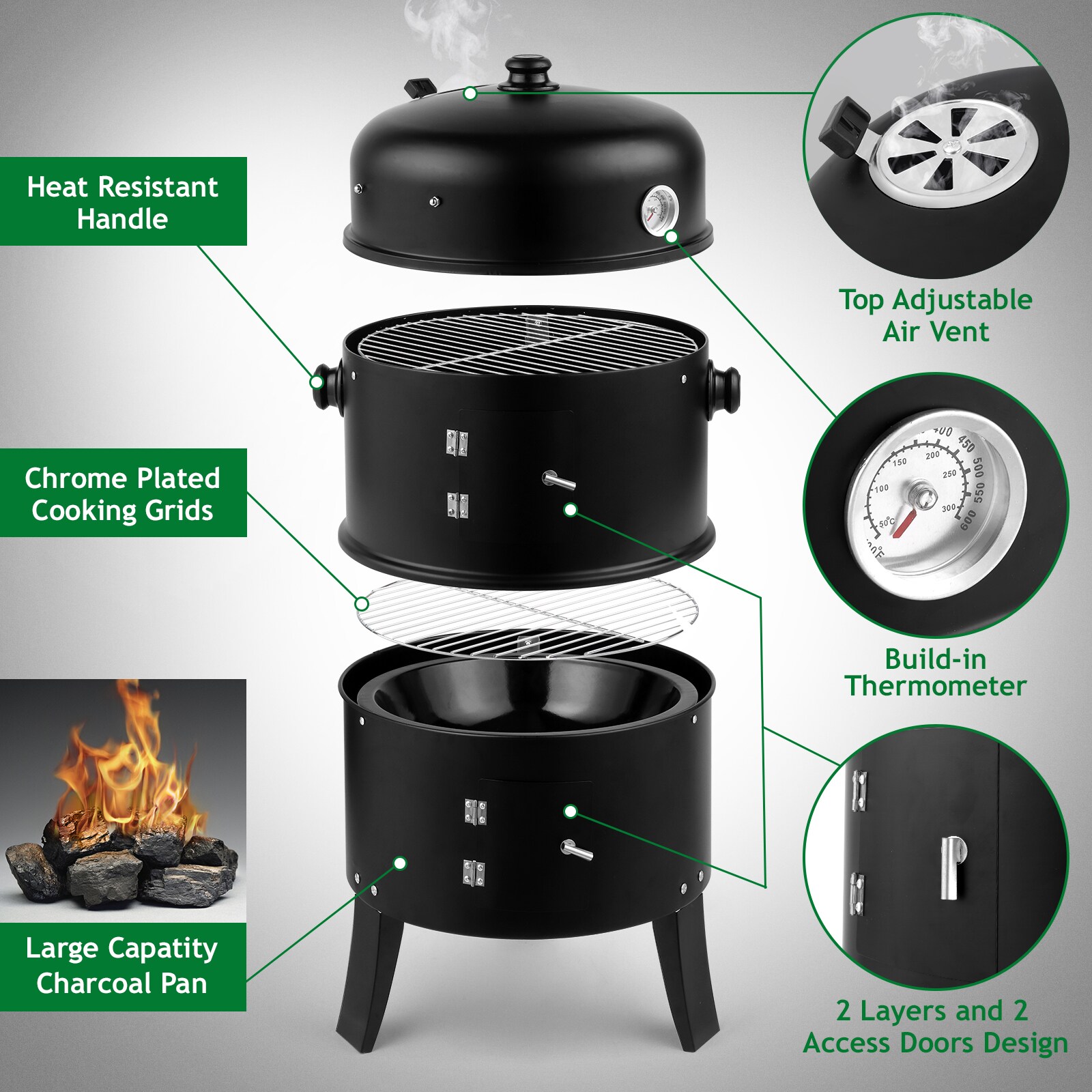 Winado LO1G57000590 Charcoal-Grills - View #6