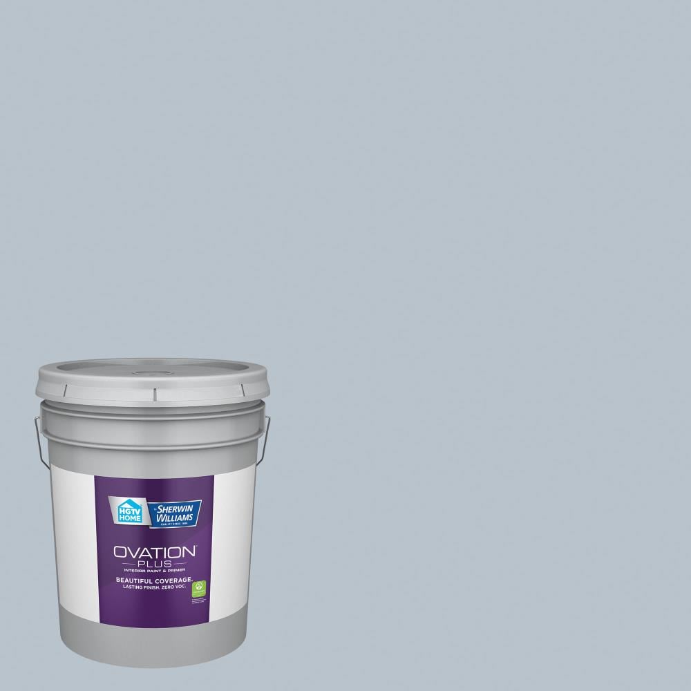 HGTV HOME by Sherwin-Williams 4008-3B-2557223 Ovation Plus Flat Lighthouse Shadows 4008-3B Latex Interior Paint Paint + Primer ( 5-gallon )