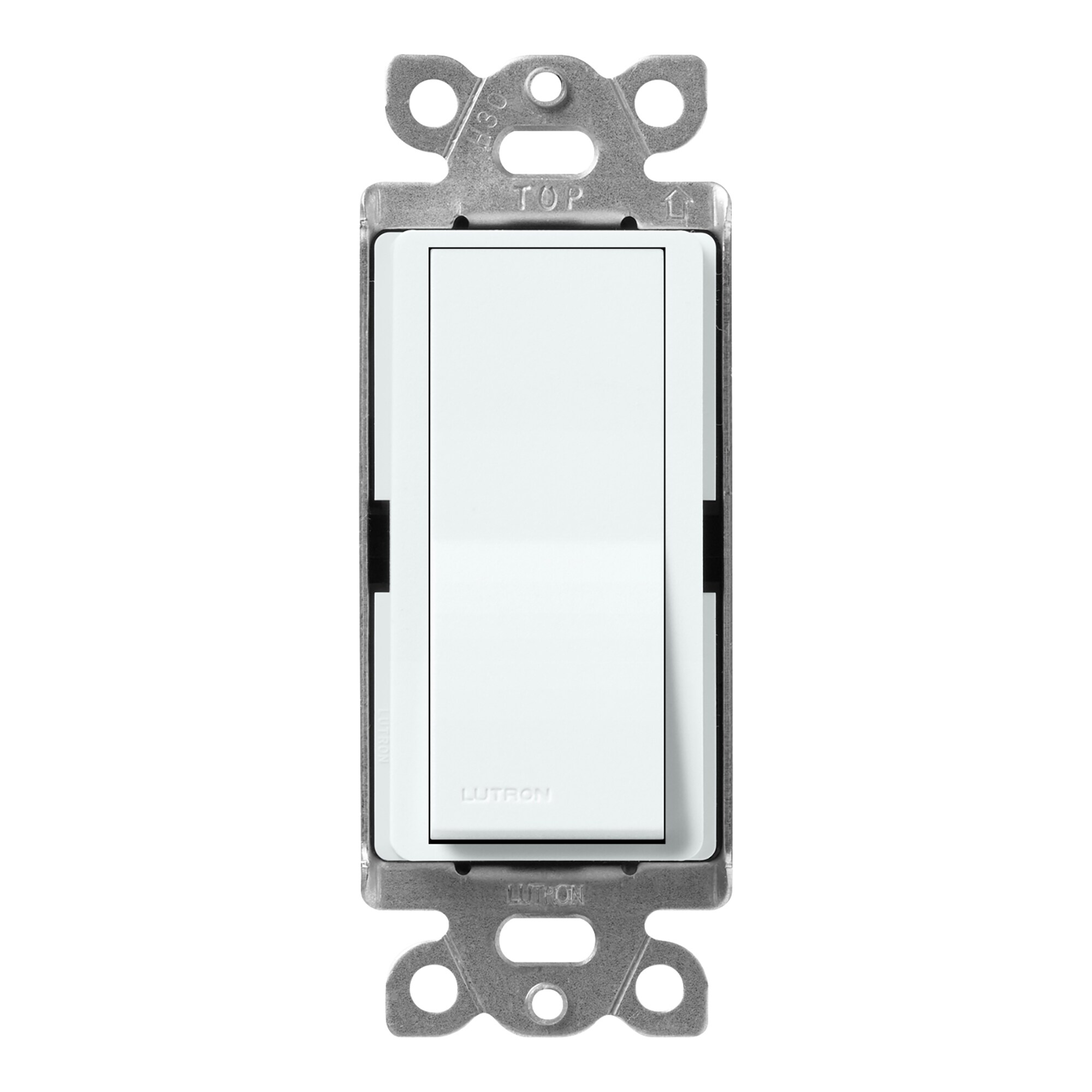 Lutron SC-1PS-GL Claro 15-amp Single-pole Rocker Master Light Switch , Glacier White